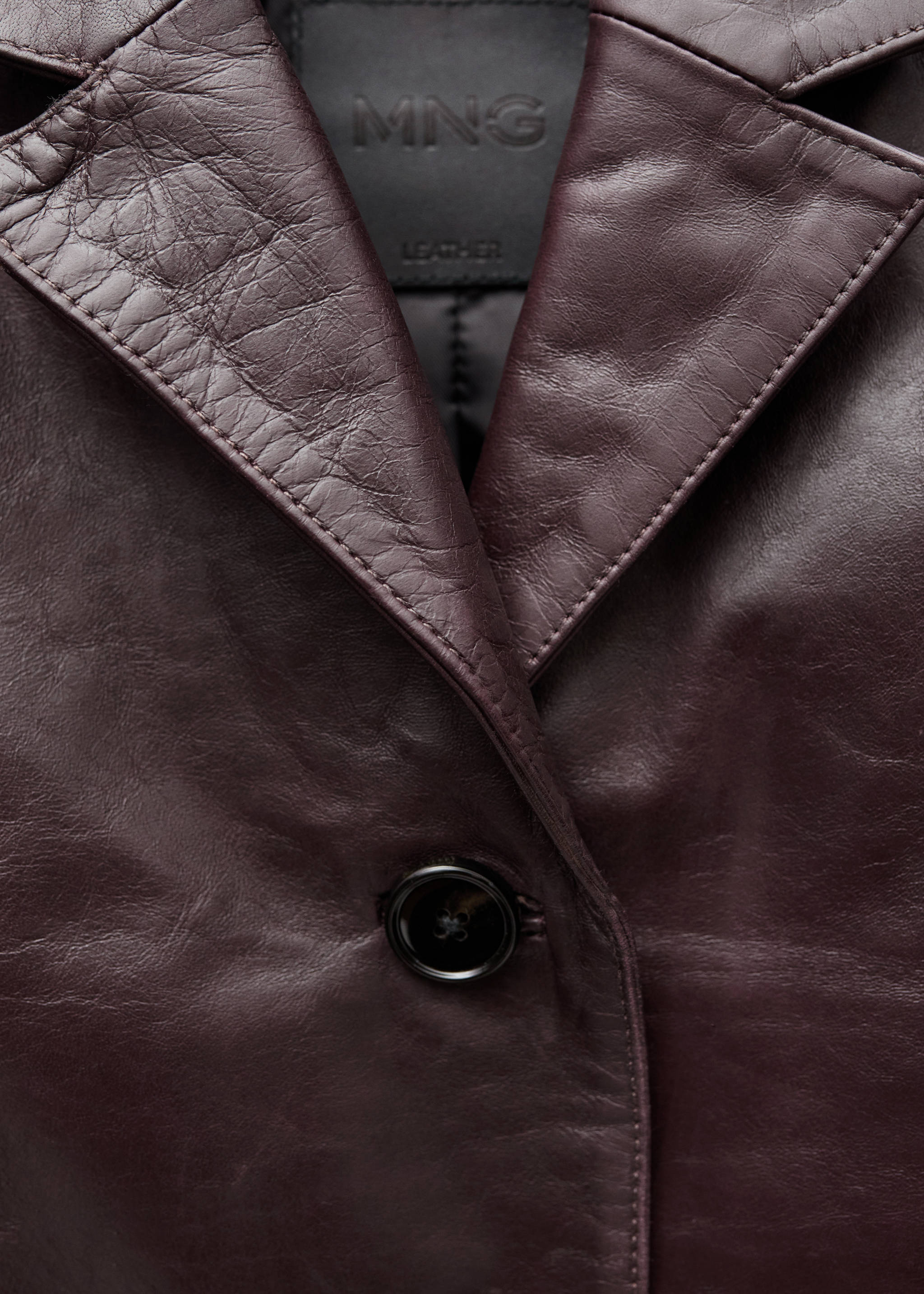 100% leather jacket with pockets - Details of the article 8