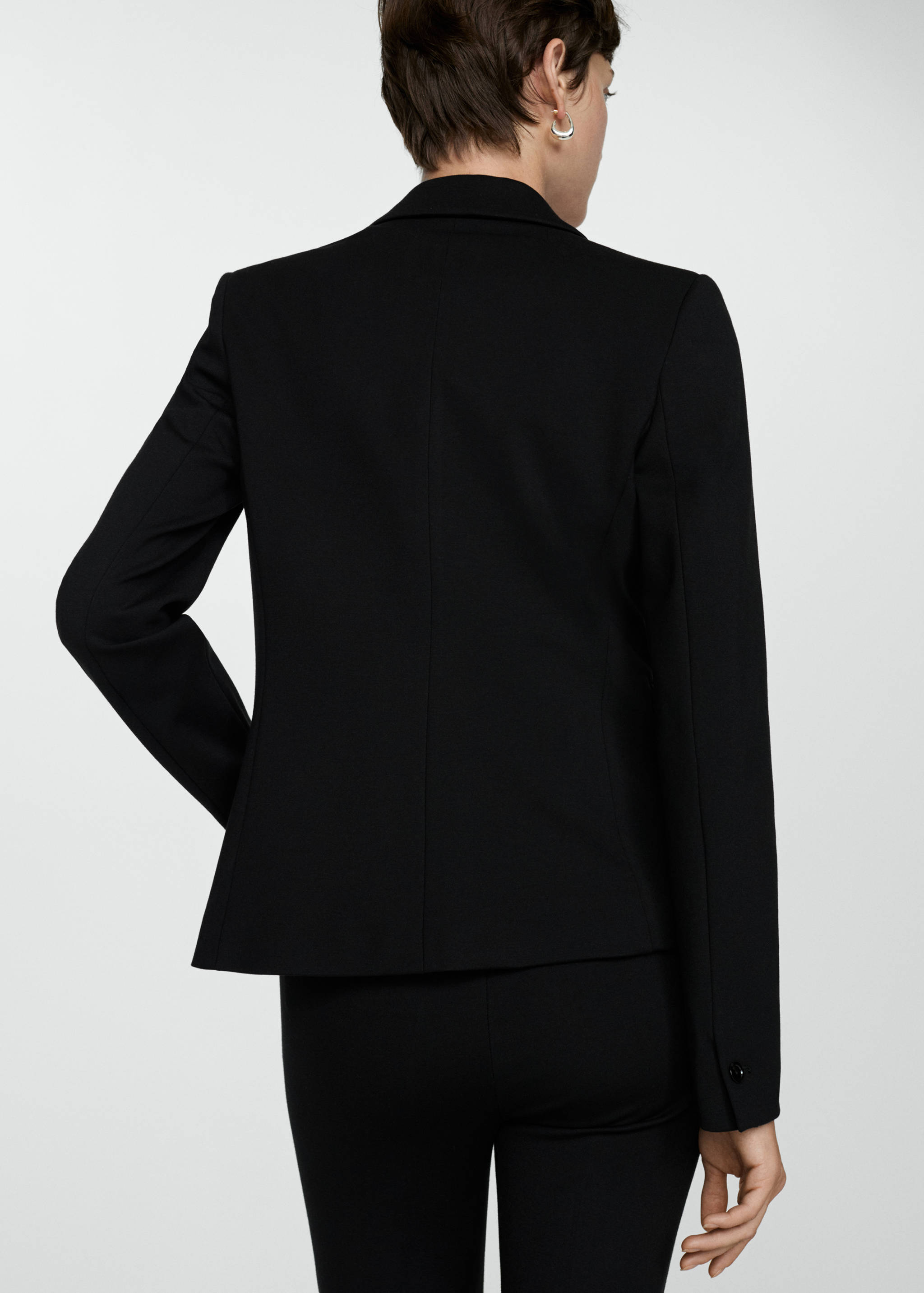 Suit blazer with flap pockets - Reverse of the article
