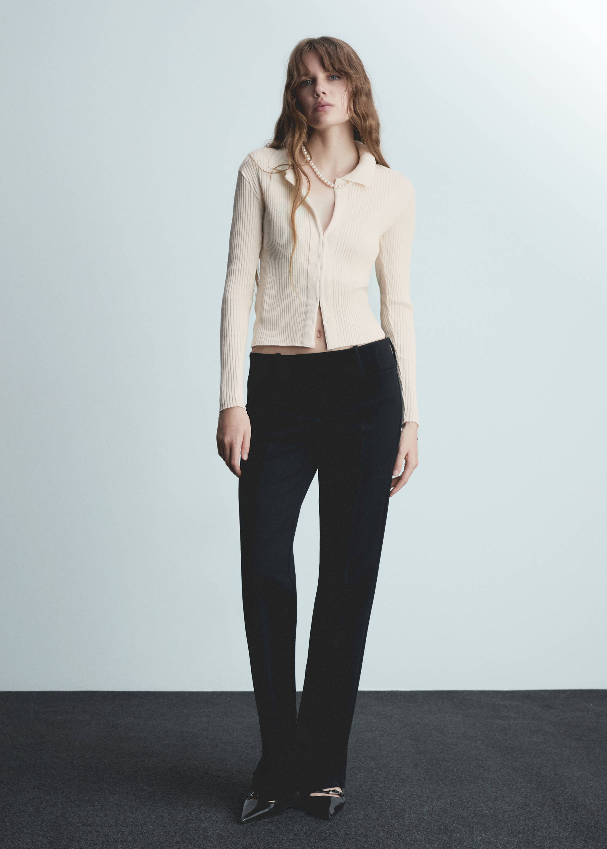 Geribd vest met haakjes - Overzichtstekening