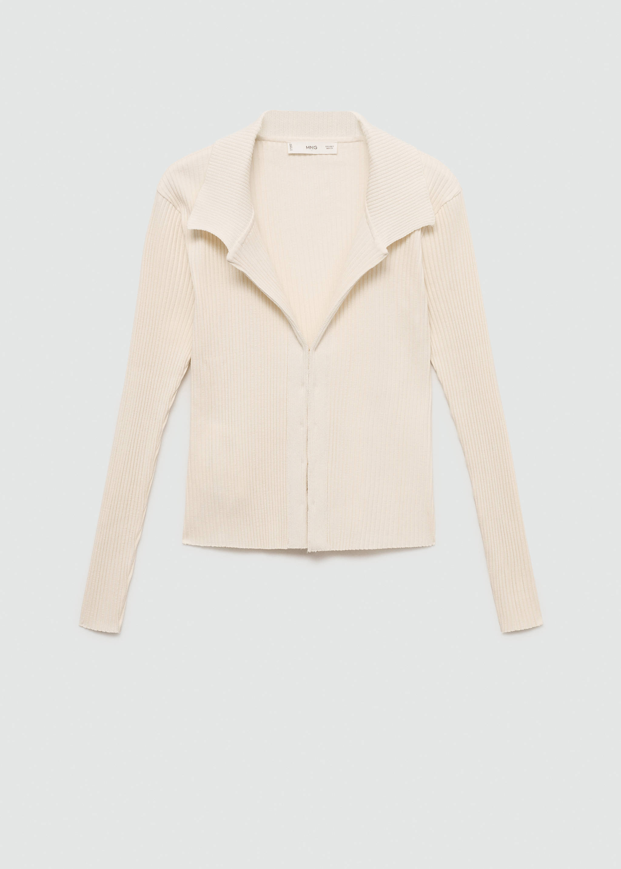 Geribd vest met haakjes - Artikel zonder model