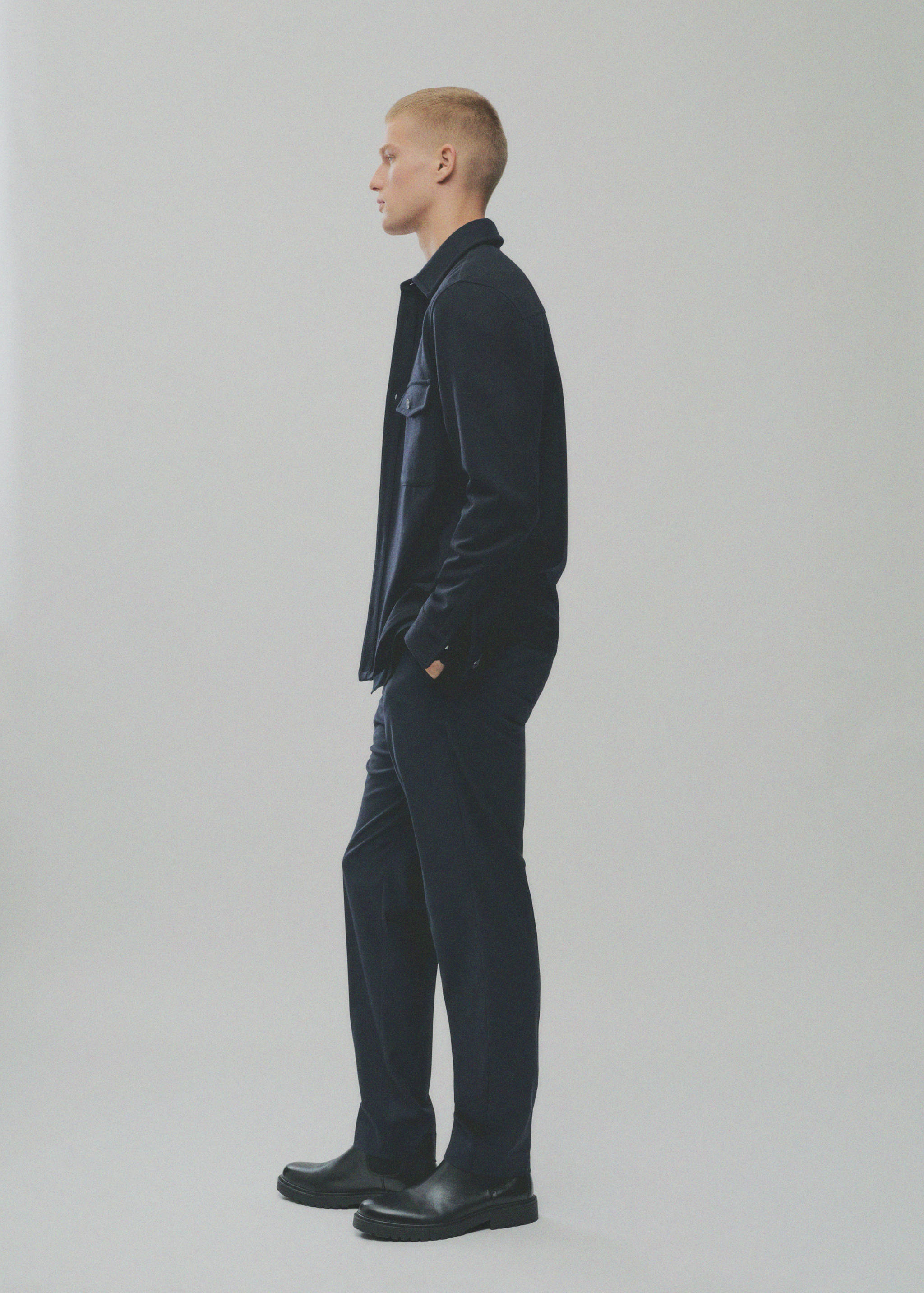 Pleated slim-fit trousers - Details of the article 3