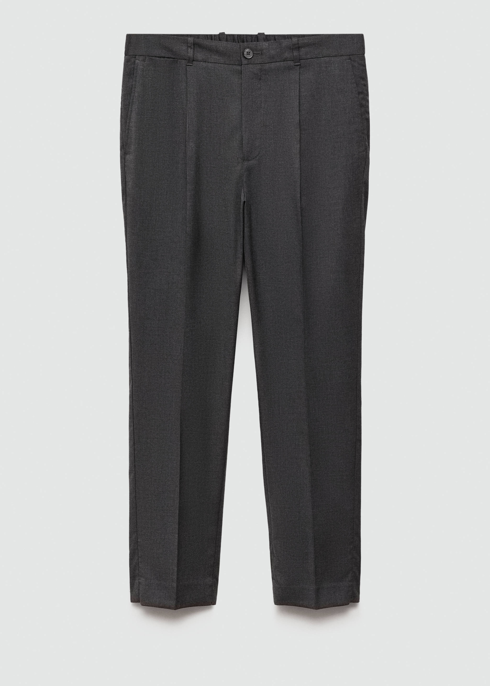 Pleated slim-fit trousers - Article without model