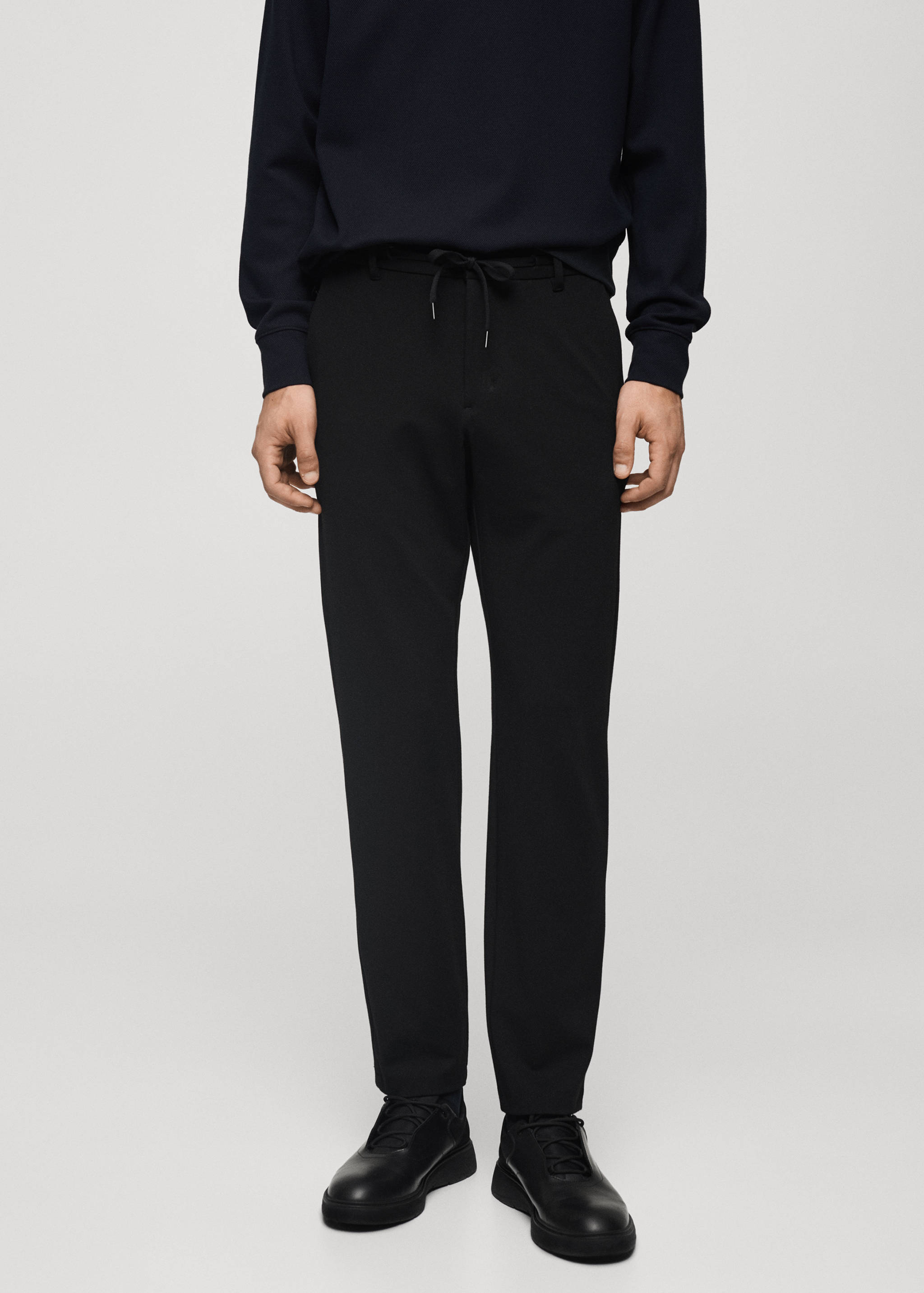 Pantalon slim-fit comfort stretch cordon - Plan moyen