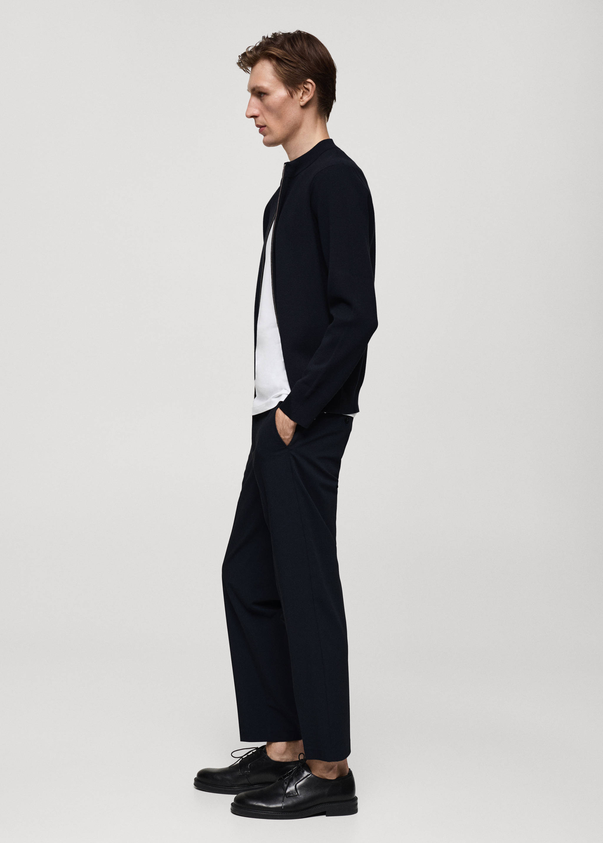 Medium-knit zip-up cardigan - Details of the article 2