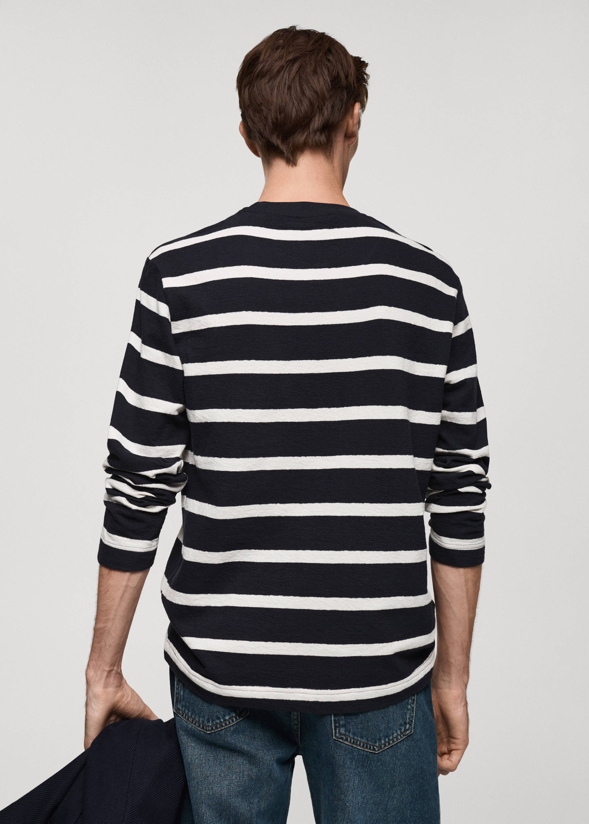 100% cotton striped t-shirt - Reverse of the article