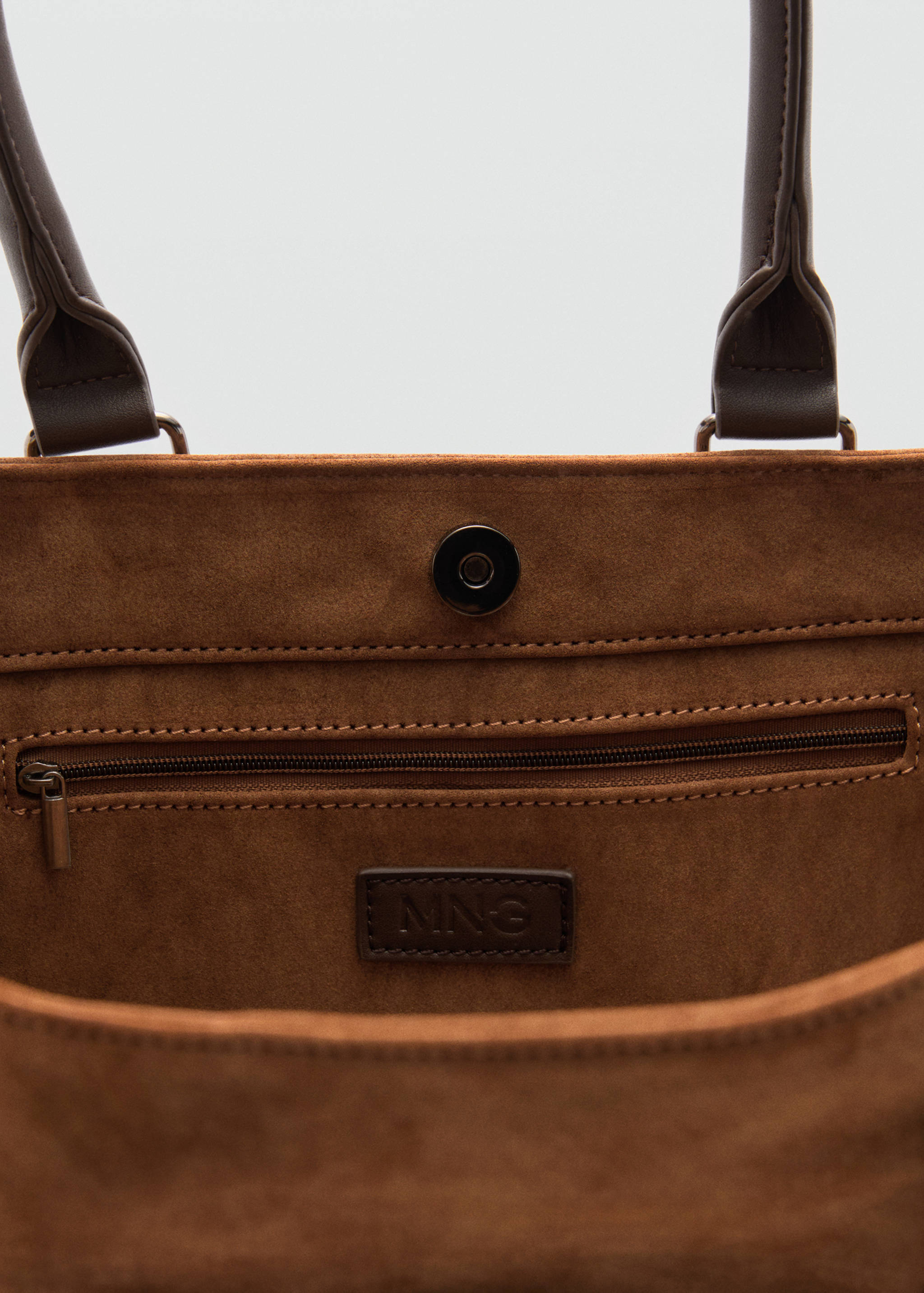 Faux-suede crossbody bag - Details of the article 2