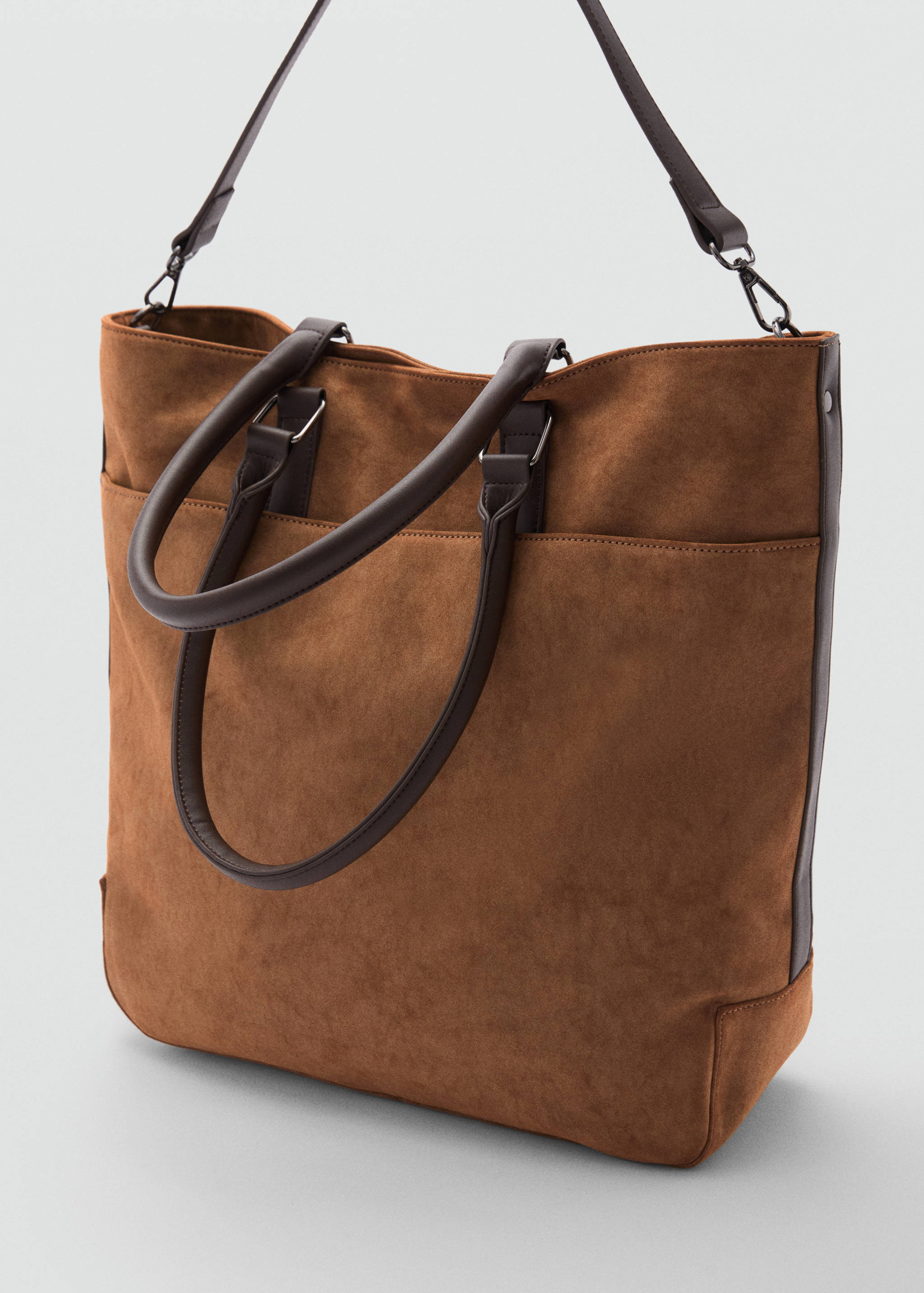 Faux-suede crossbody bag - Details of the article 4