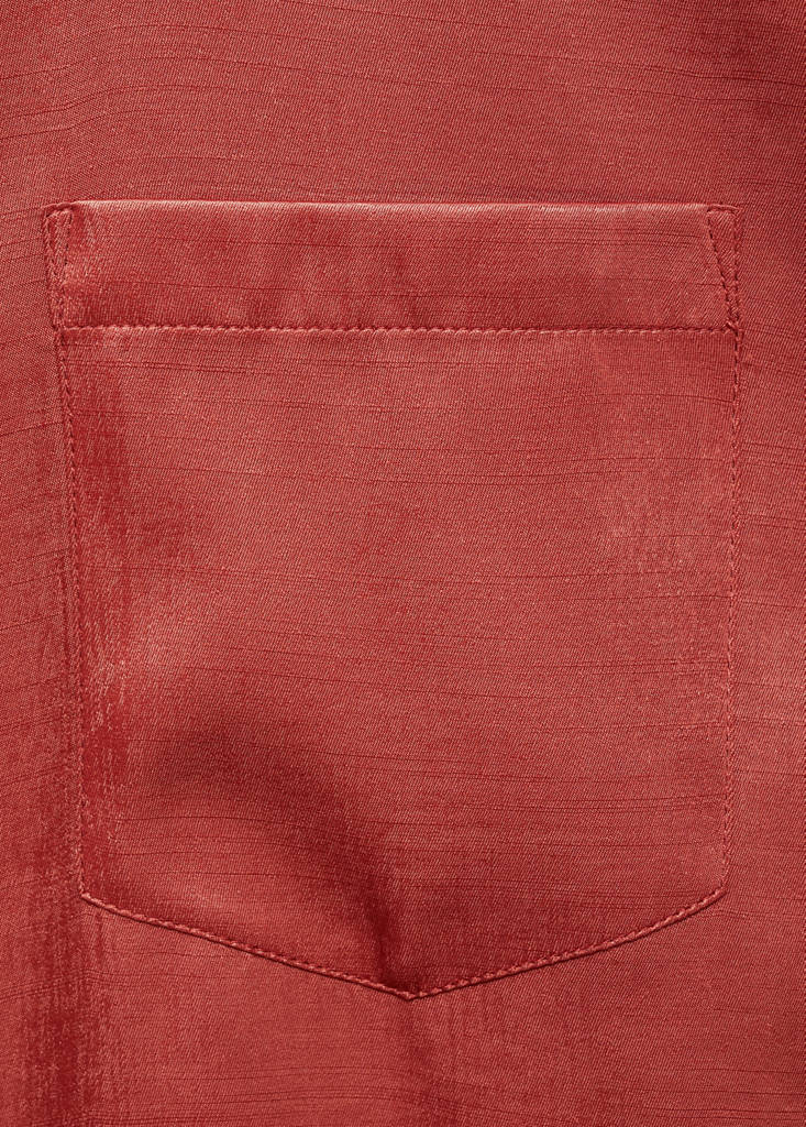 Satin shirt with bow — Red