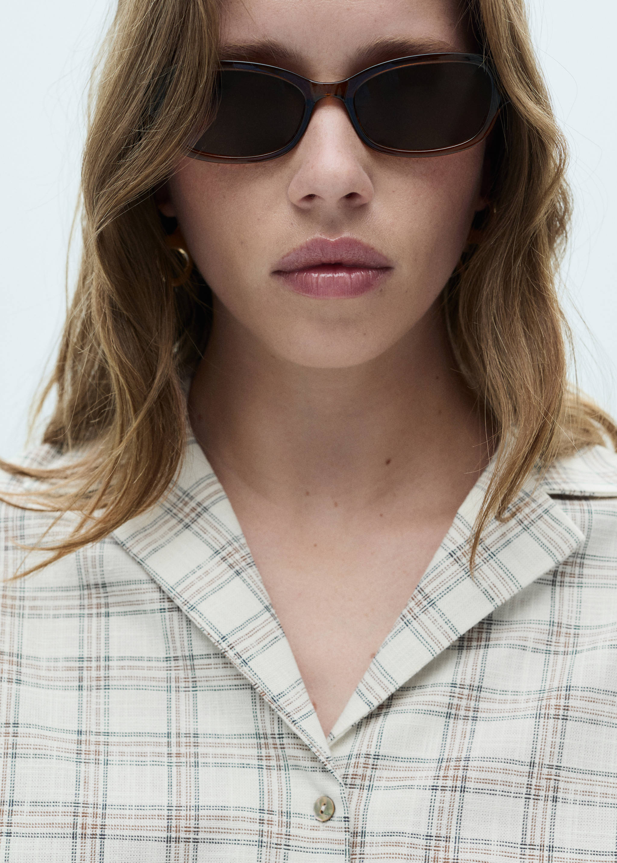 Camisa crop cuadros - Detalle del artículo 1