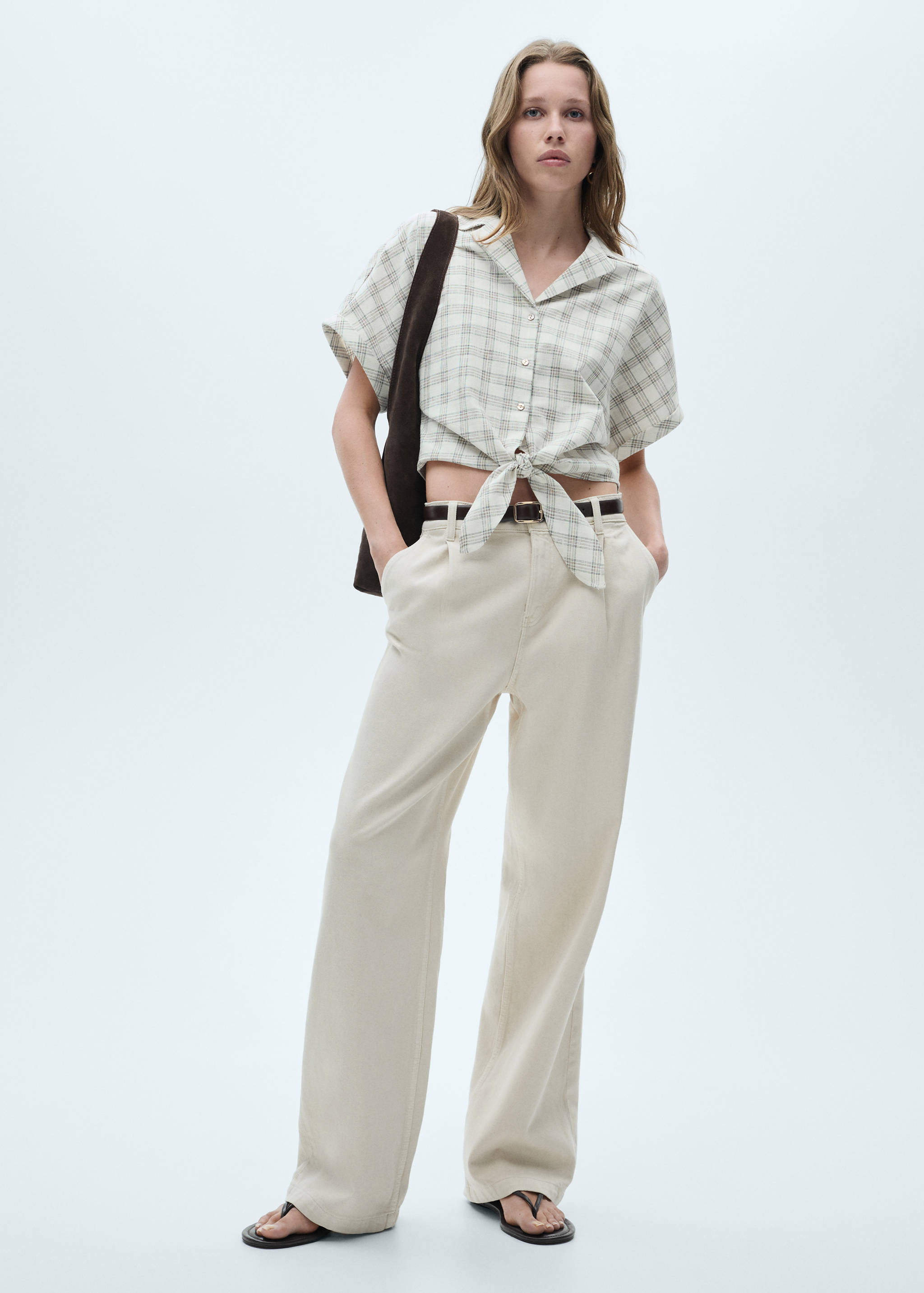 Camisa crop cuadros - Detalle del artículo 2