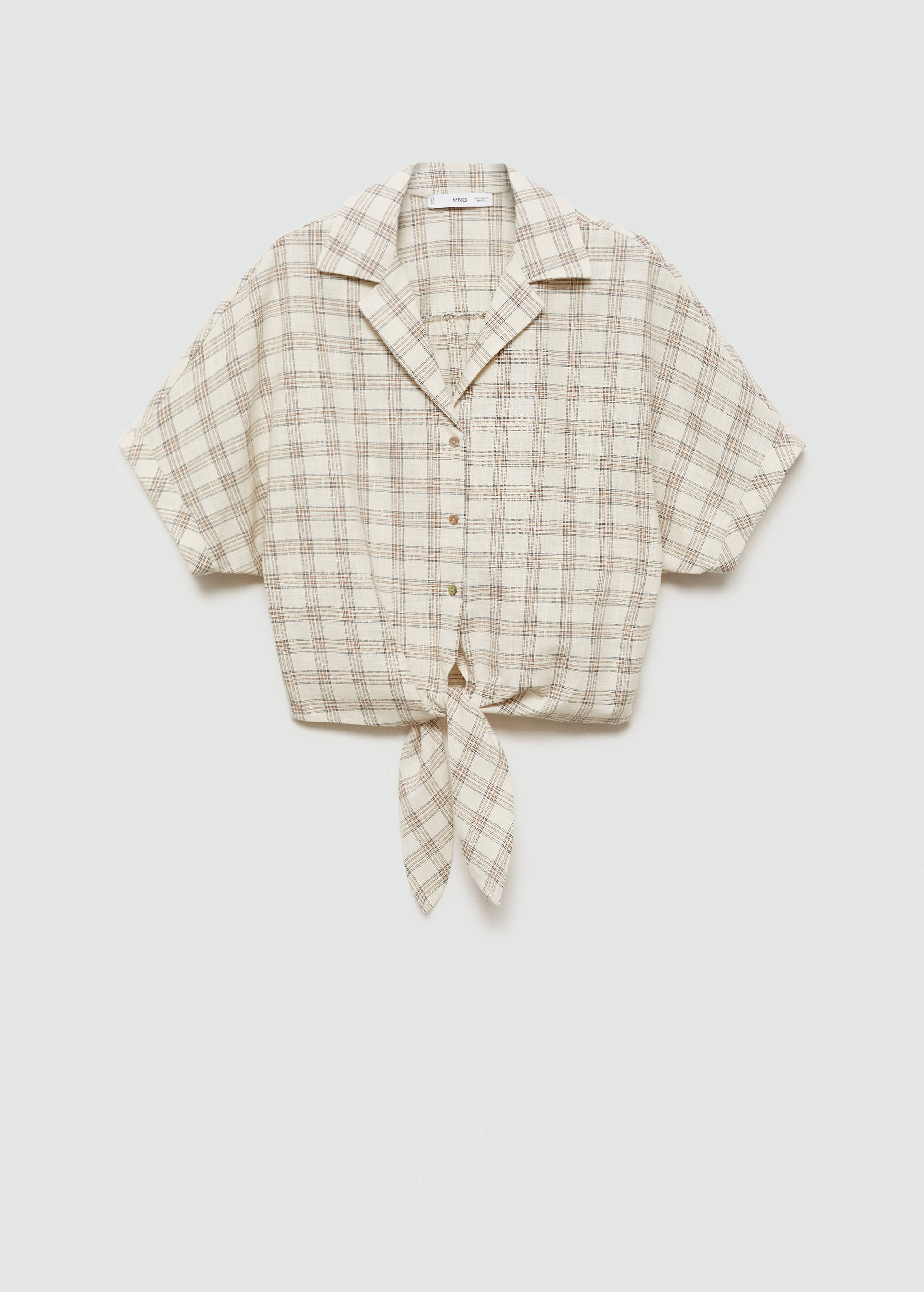 Camisa crop cuadros - Artículo sin modelo