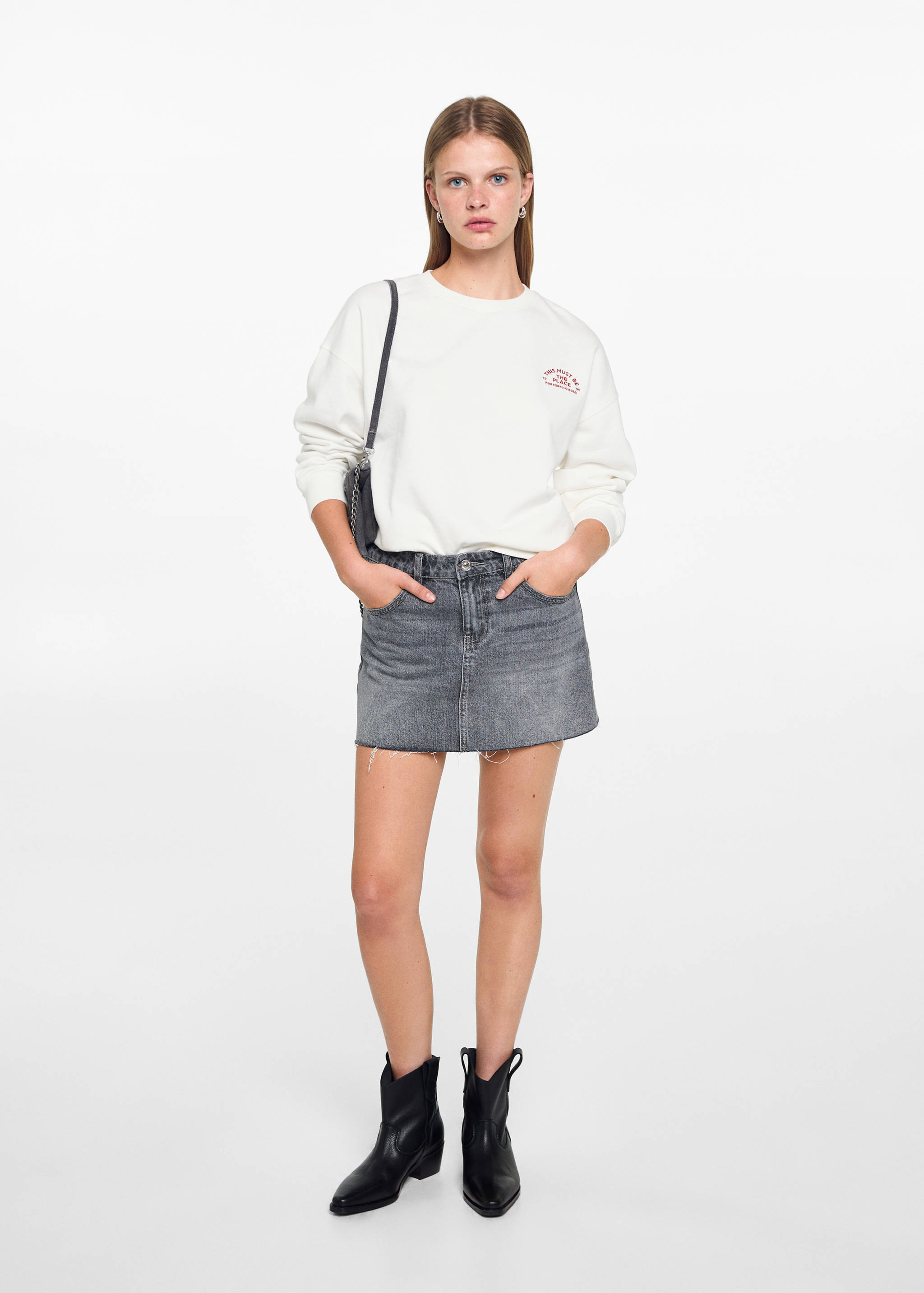Printed cotton sweatshirt - General plane