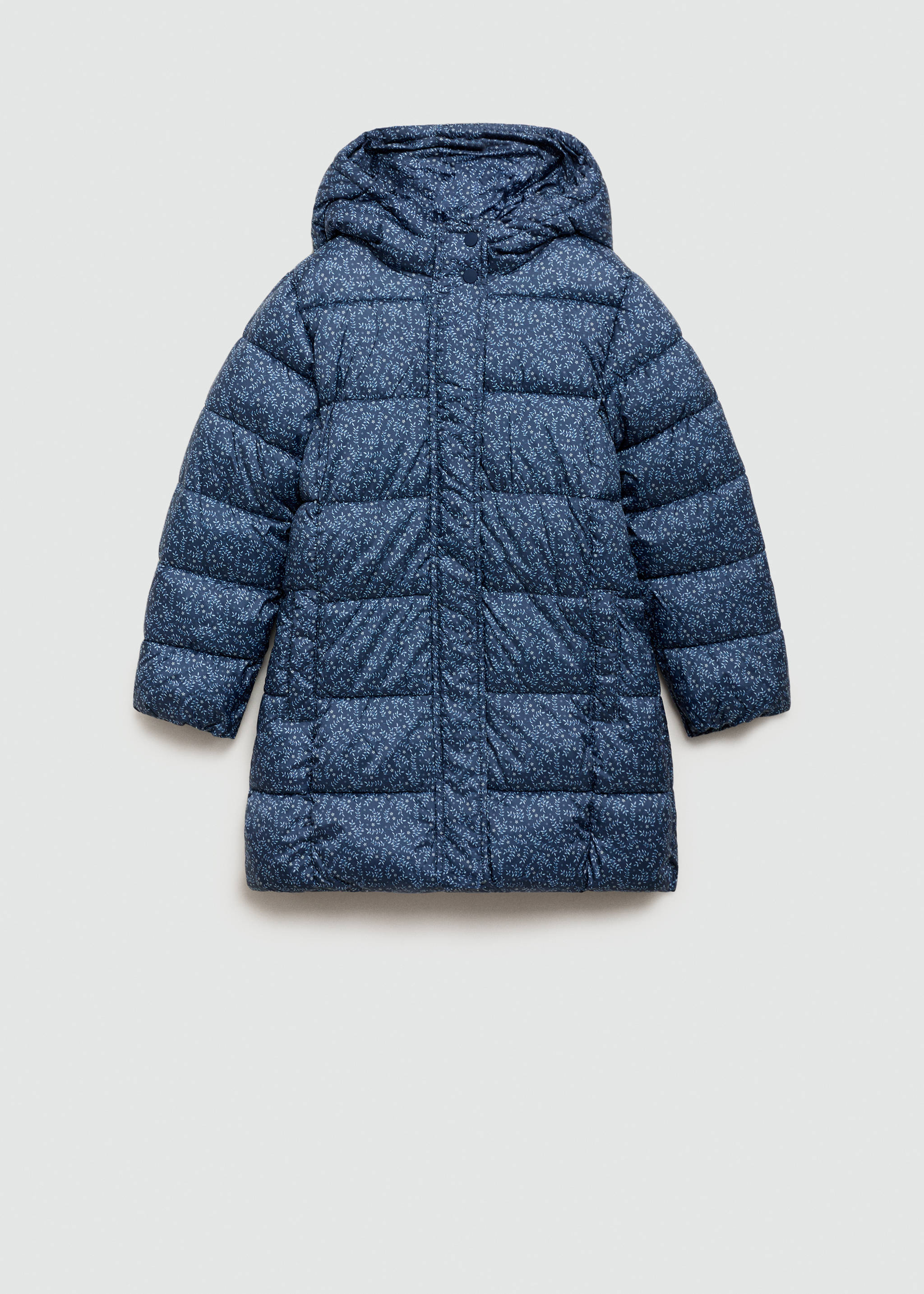 Flowers print quilted anorak - Article without model