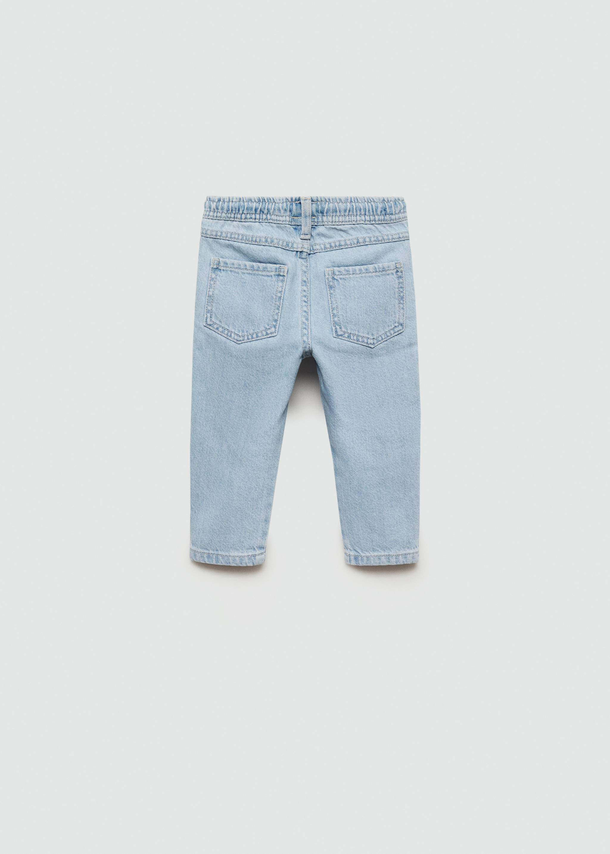 Jeans with elastic waist and pockets - Reverse of the article