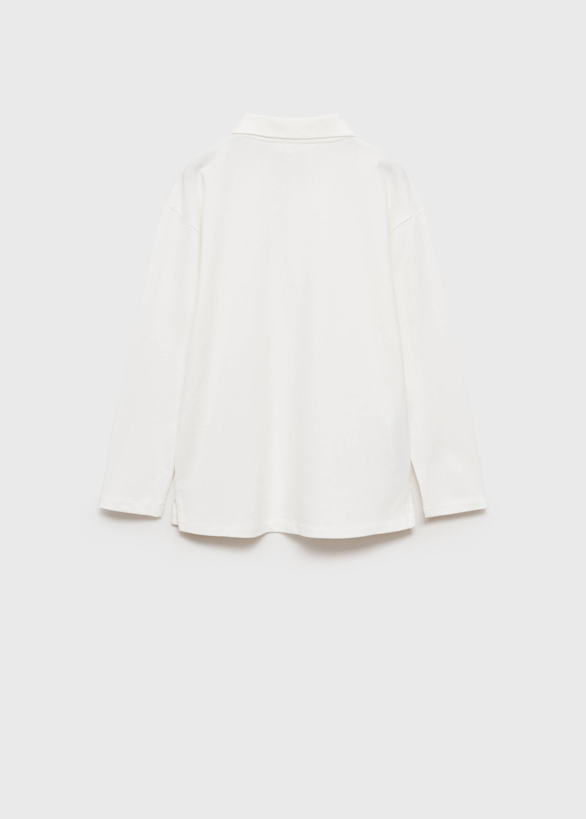 Long sleeves cotton polo - Reverse of the article