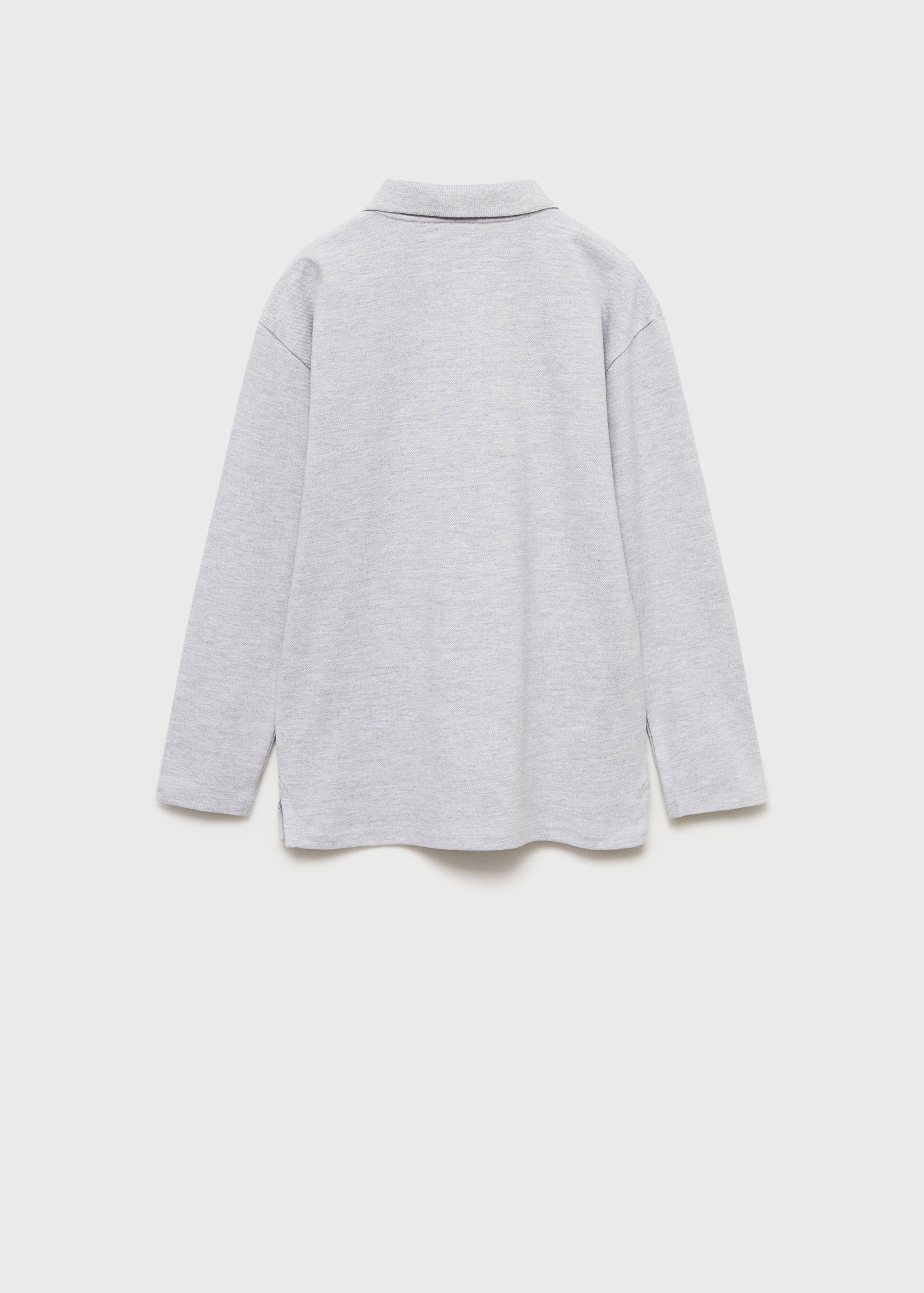 Long sleeves cotton polo - Reverse of the article