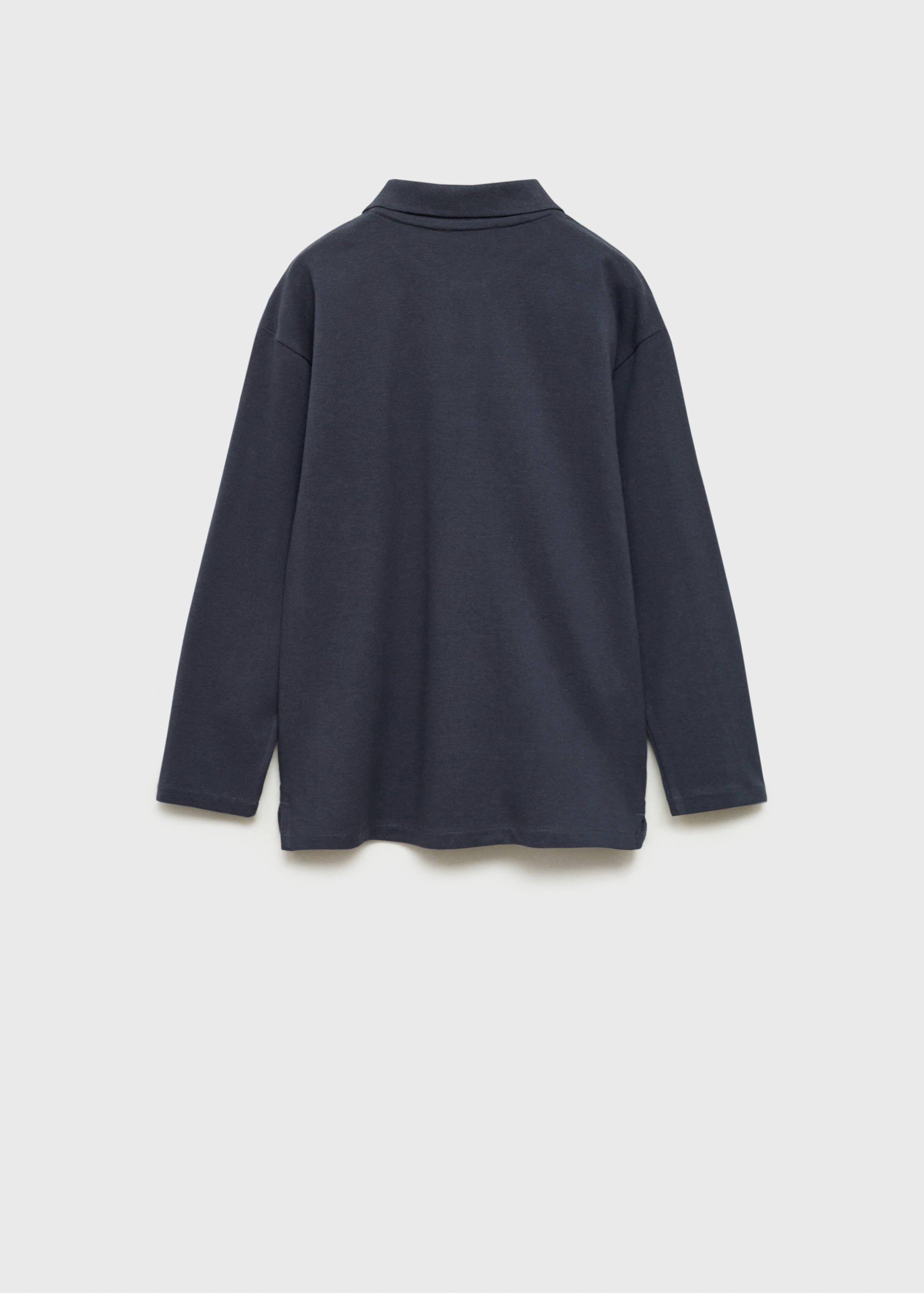 Long sleeves cotton polo - Reverse of the article