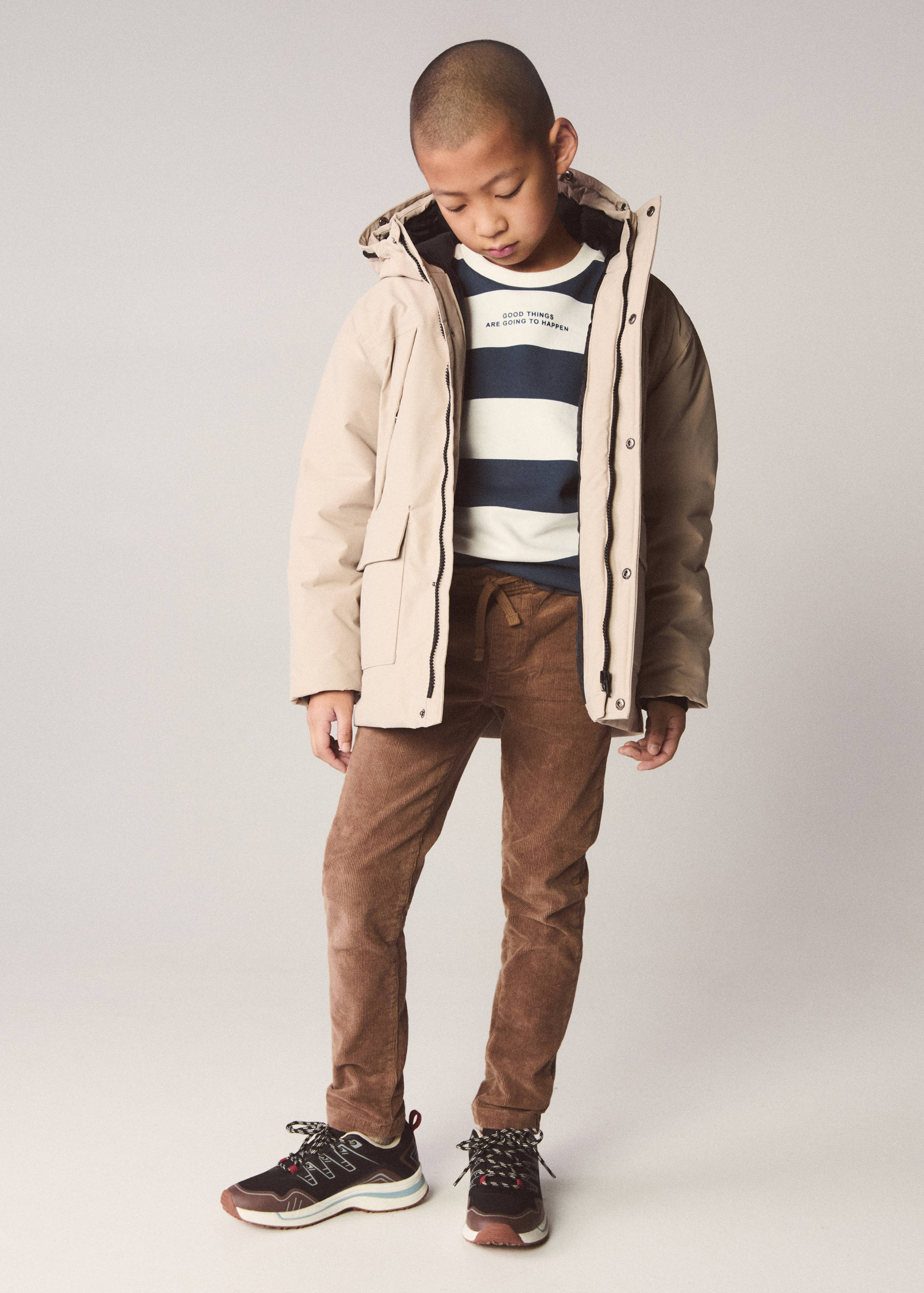 Ανοράκ καπιτονέ κουκούλα γούνα - Λεπτομέρεια του προϊόντος 5