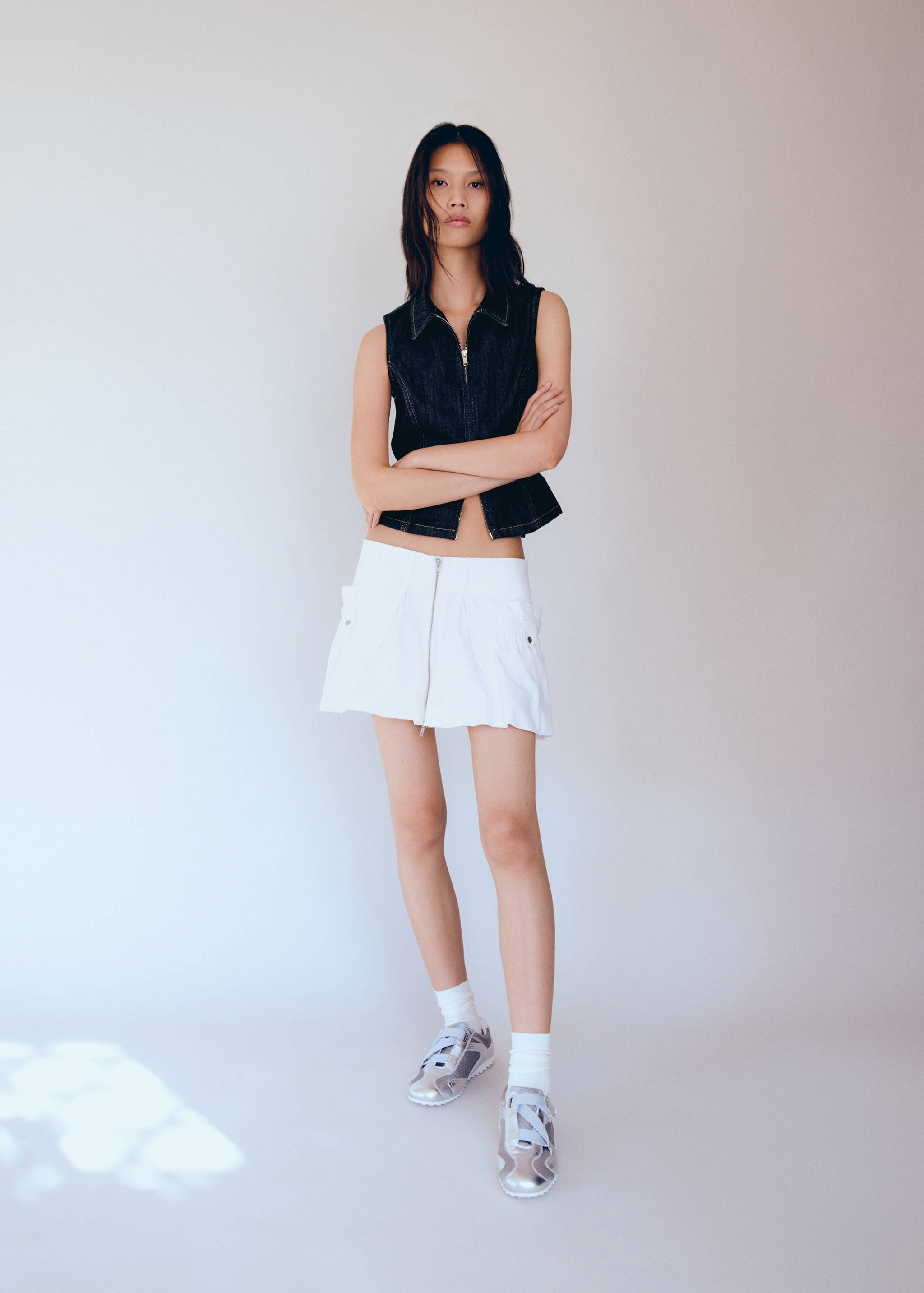 Minijupe boule fermeture Éclair - Plan général