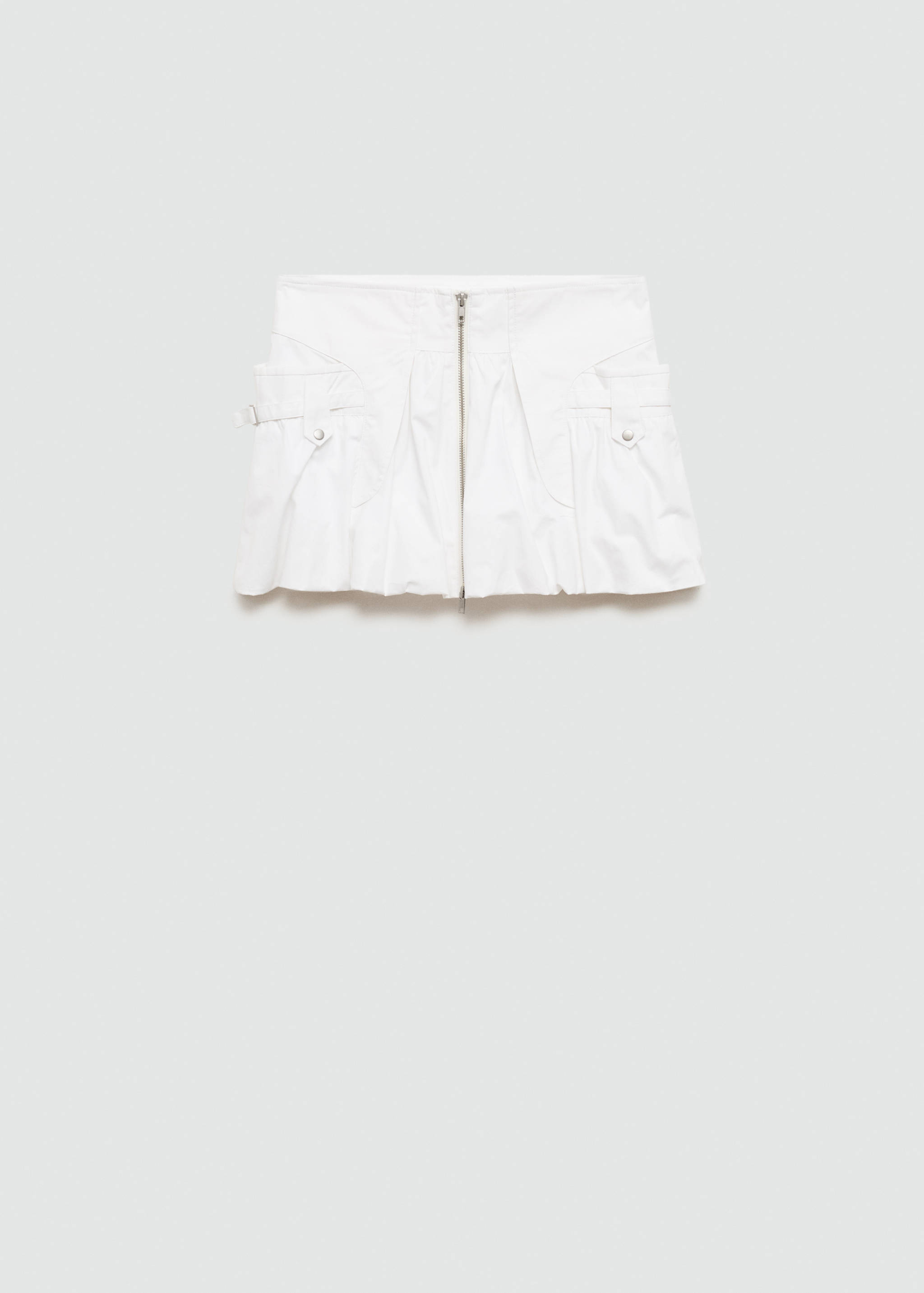 Balloon mini-skirt with zip - Article without model