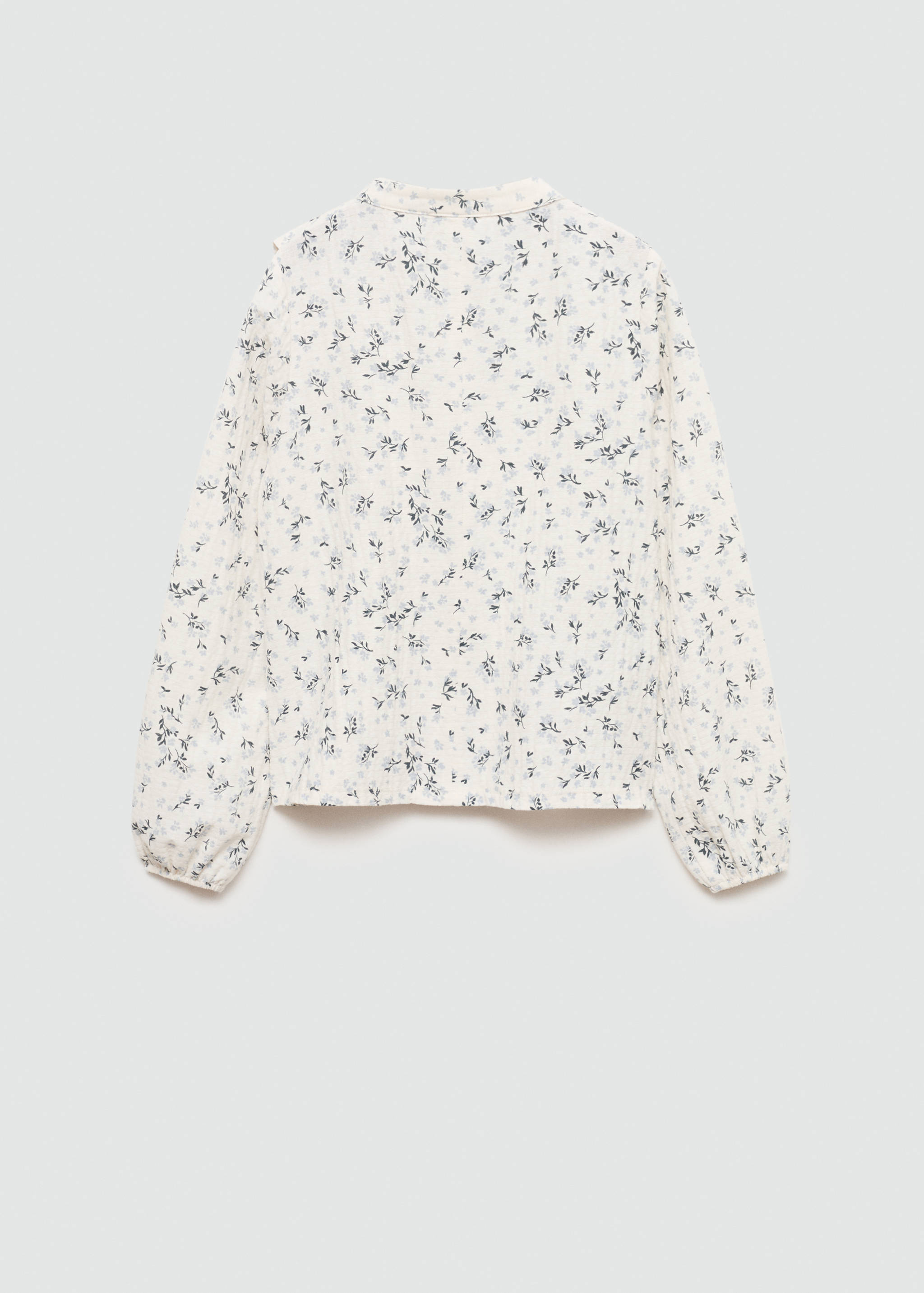 Floral-print blouse with ruffles - Reverse of the article