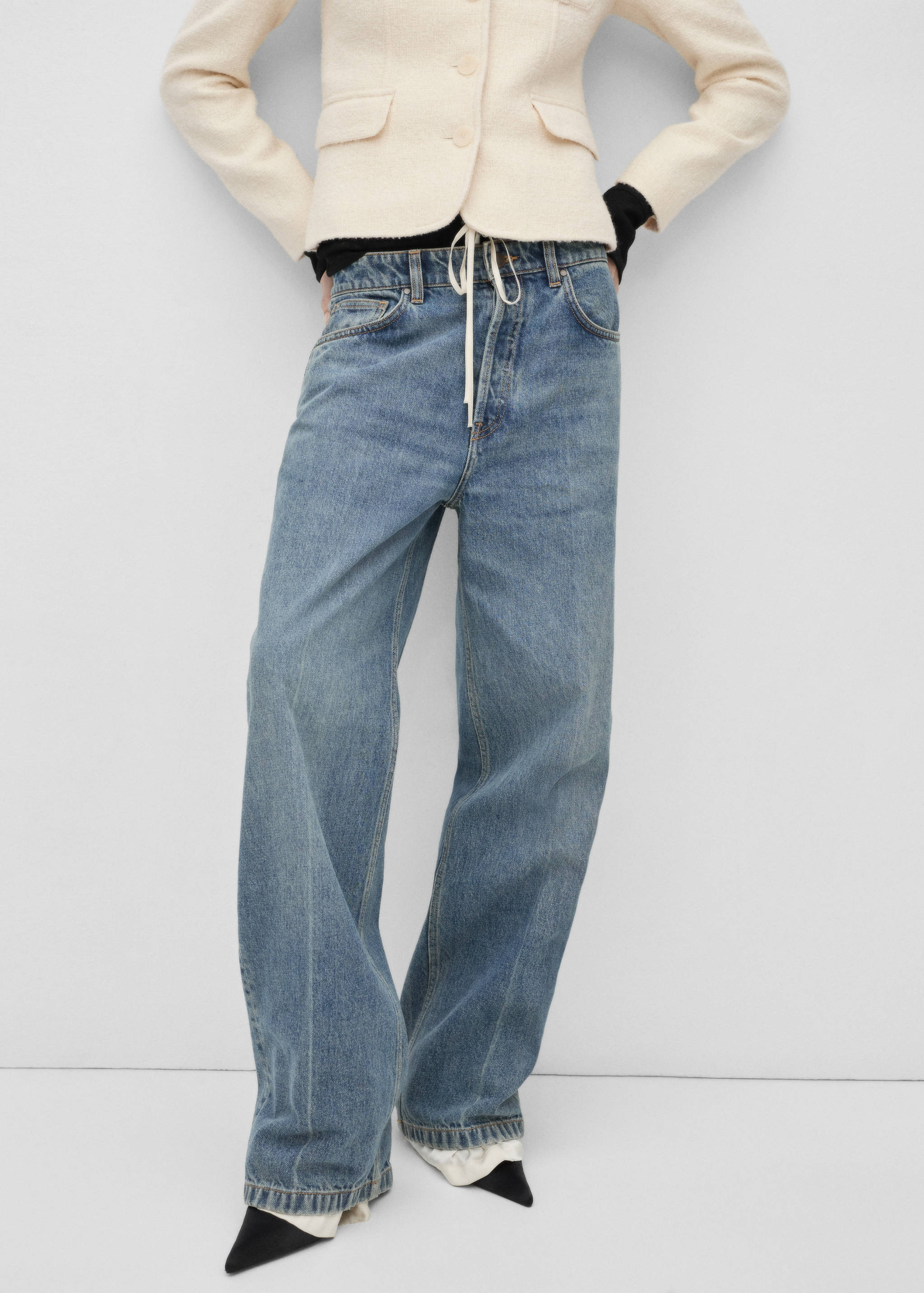 Low-rise wideleg jeans - Medium plane