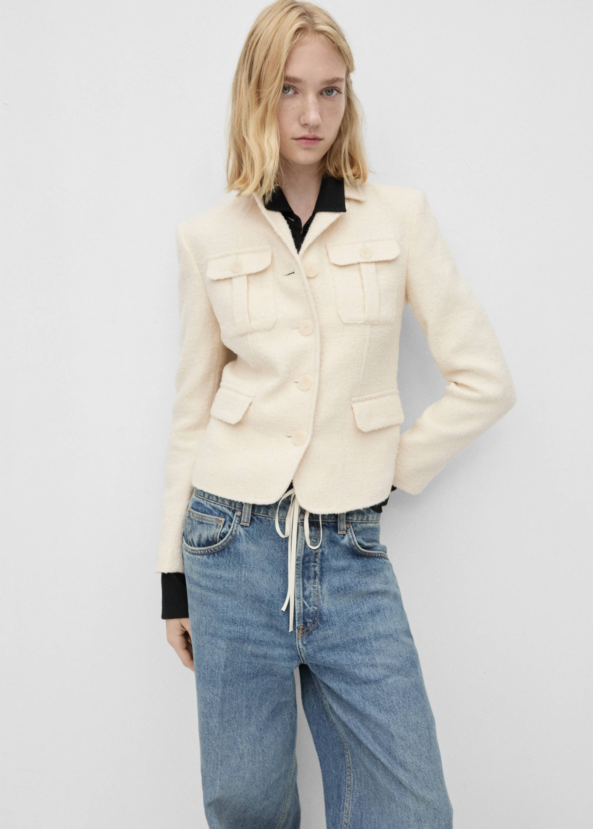 Low-rise wideleg jeans - Details of the article 1