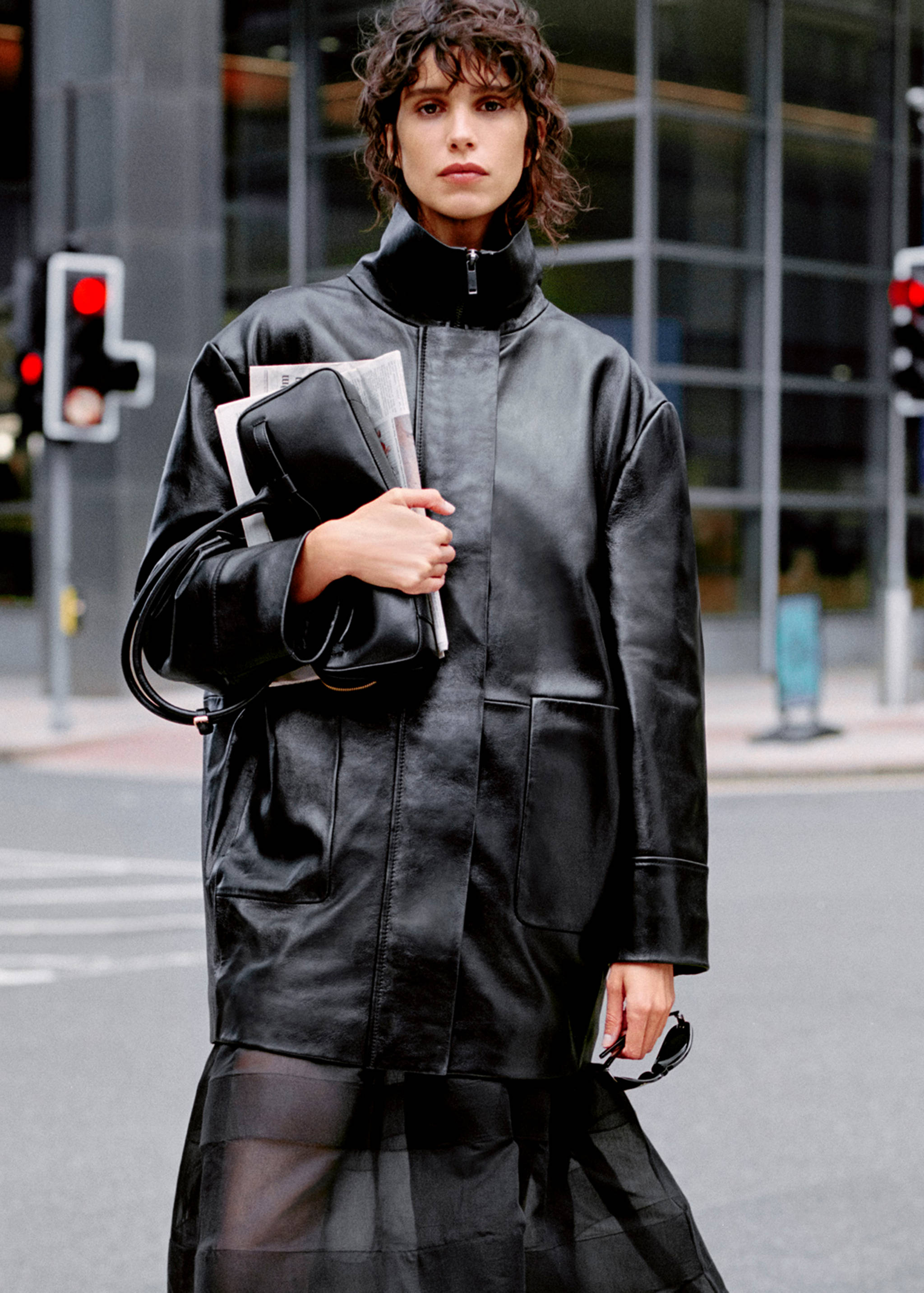 Oversized leather jacket - Details of the article 6