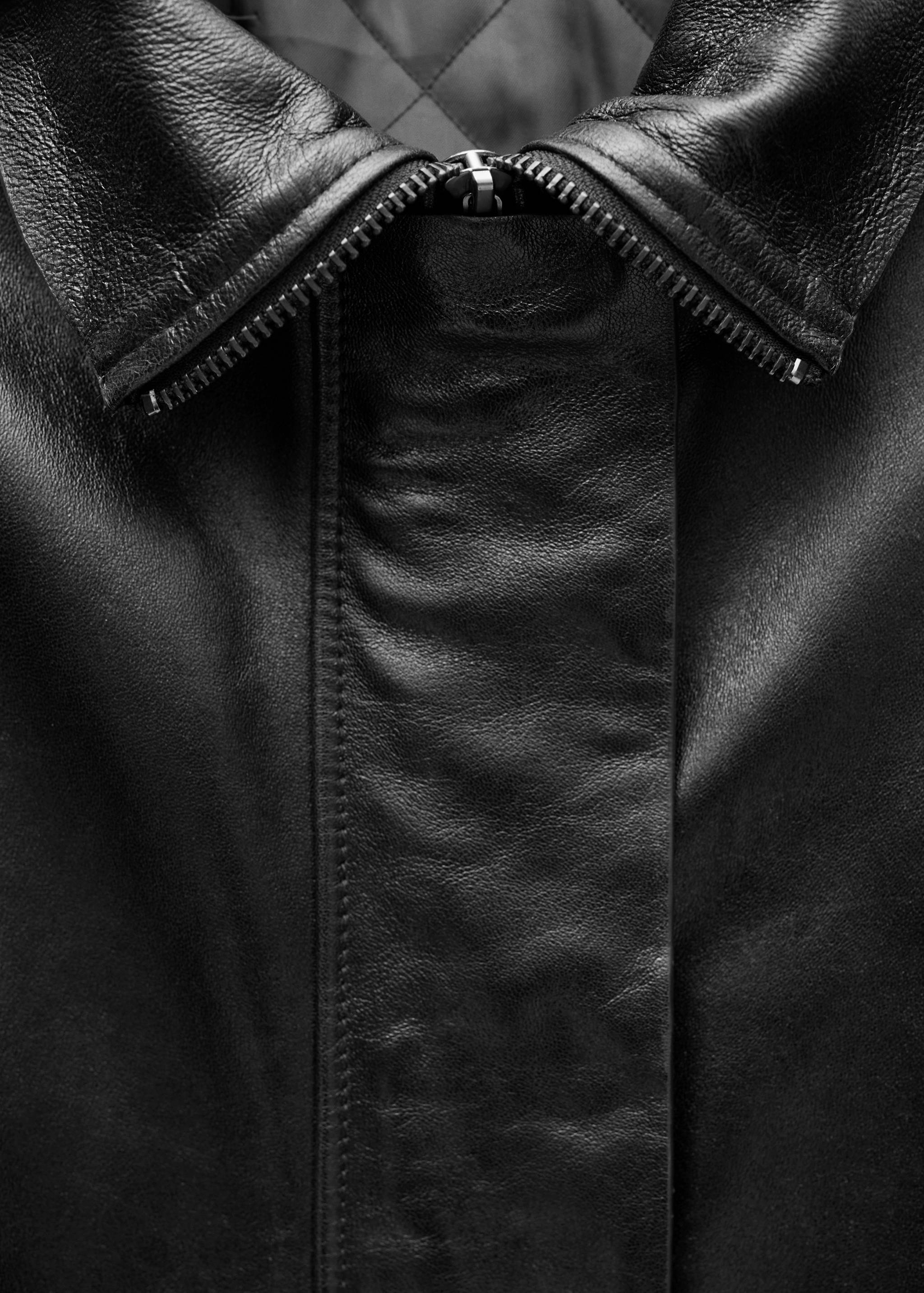 Oversized leather jacket - Details of the article 8