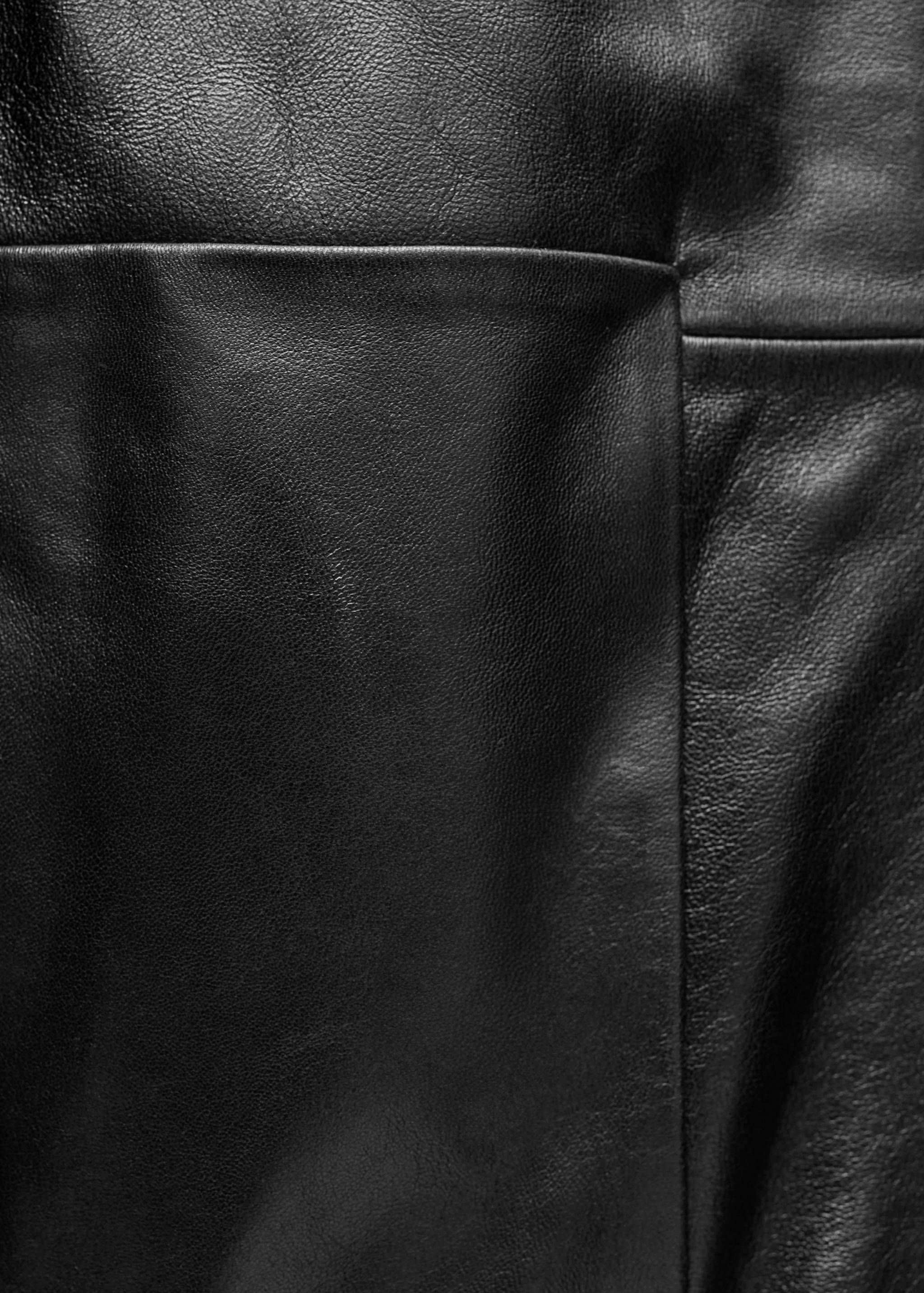 Oversized leather jacket - Details of the article 0