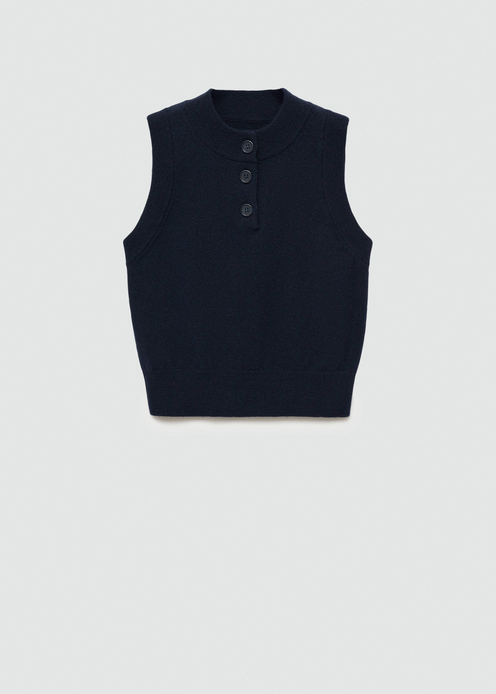 Knitted vest with button collar - Article without model