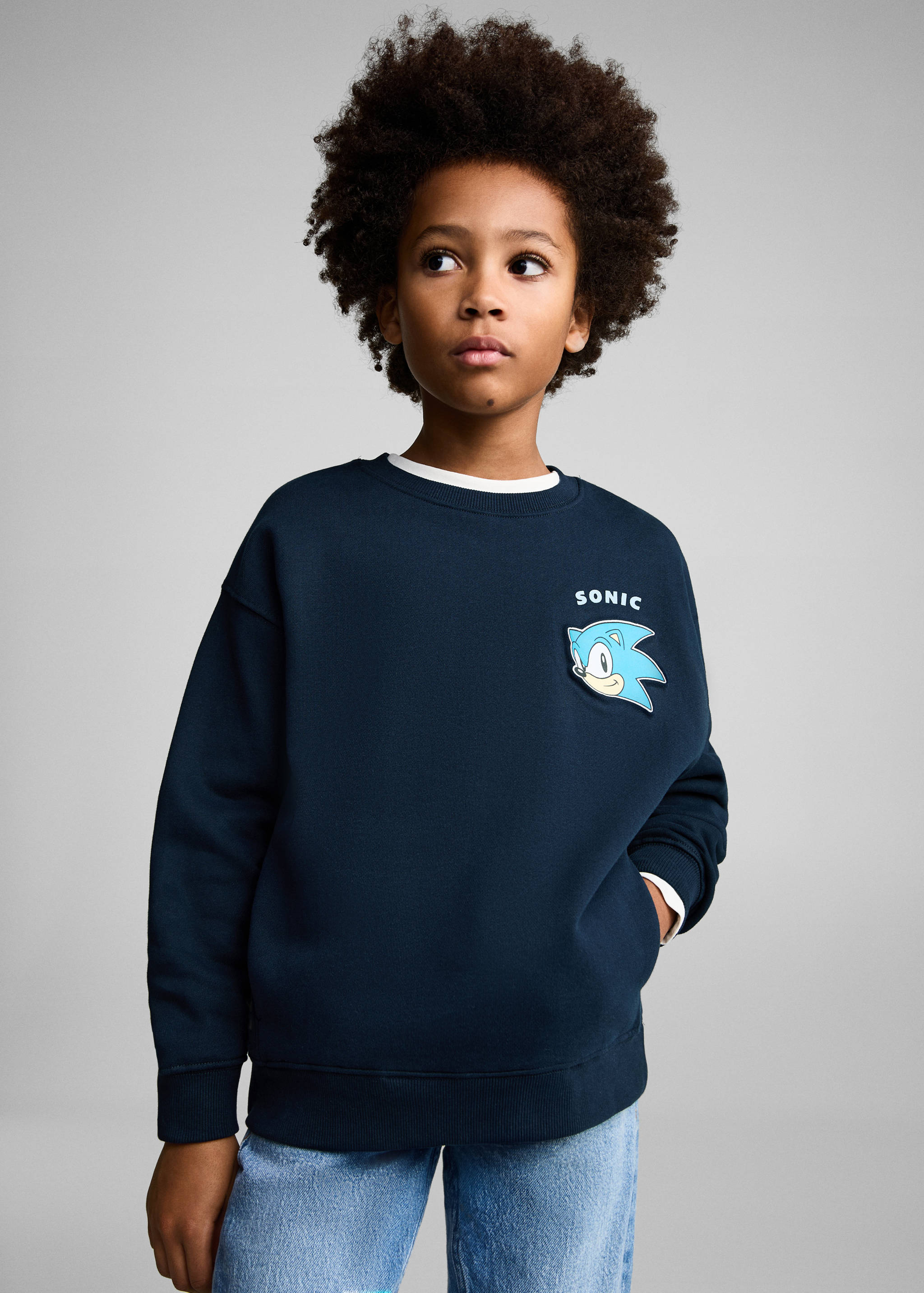 Embossed Sonic sweatshirt - Medium plane