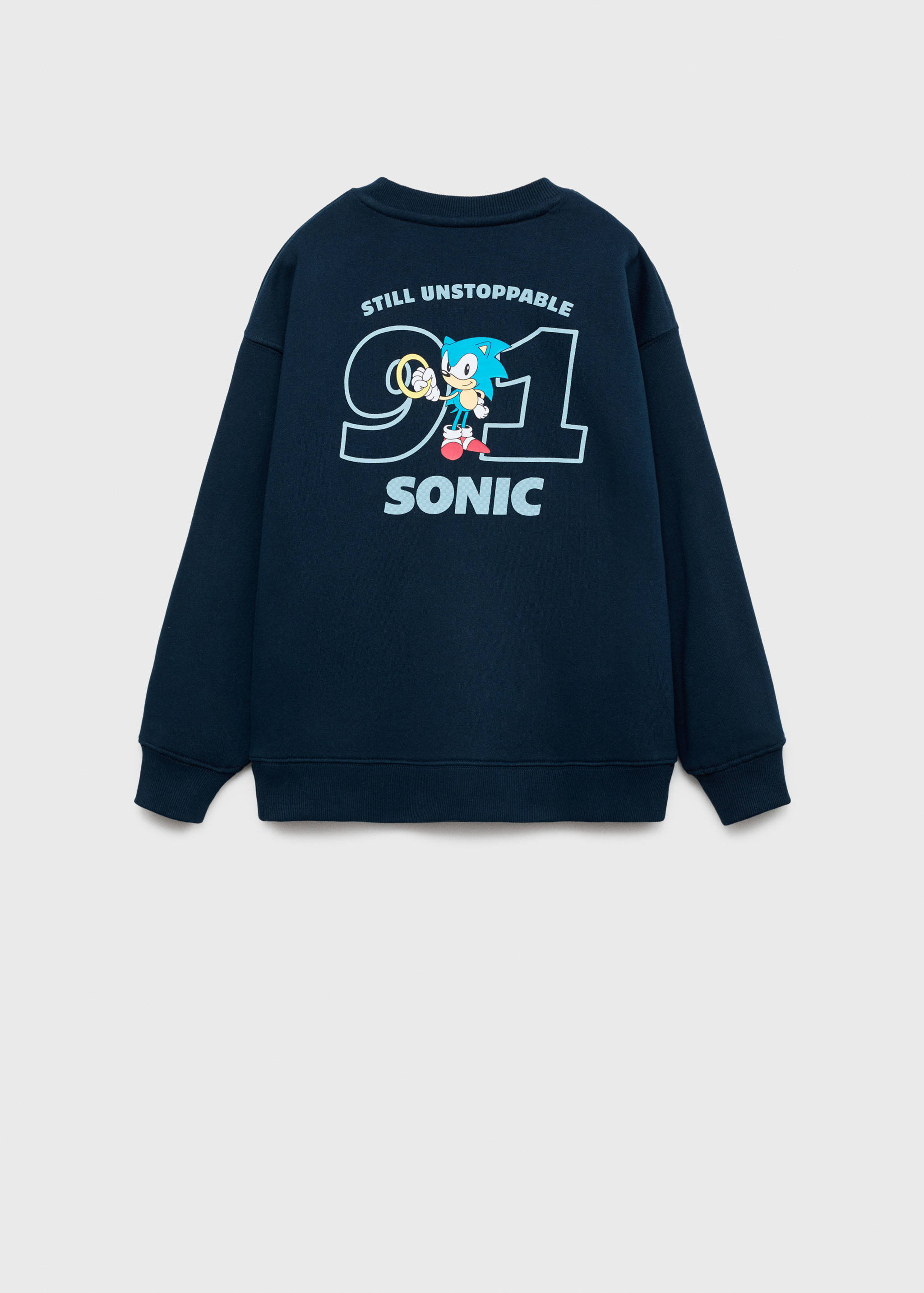 Embossed Sonic sweatshirt - Reverse of the article