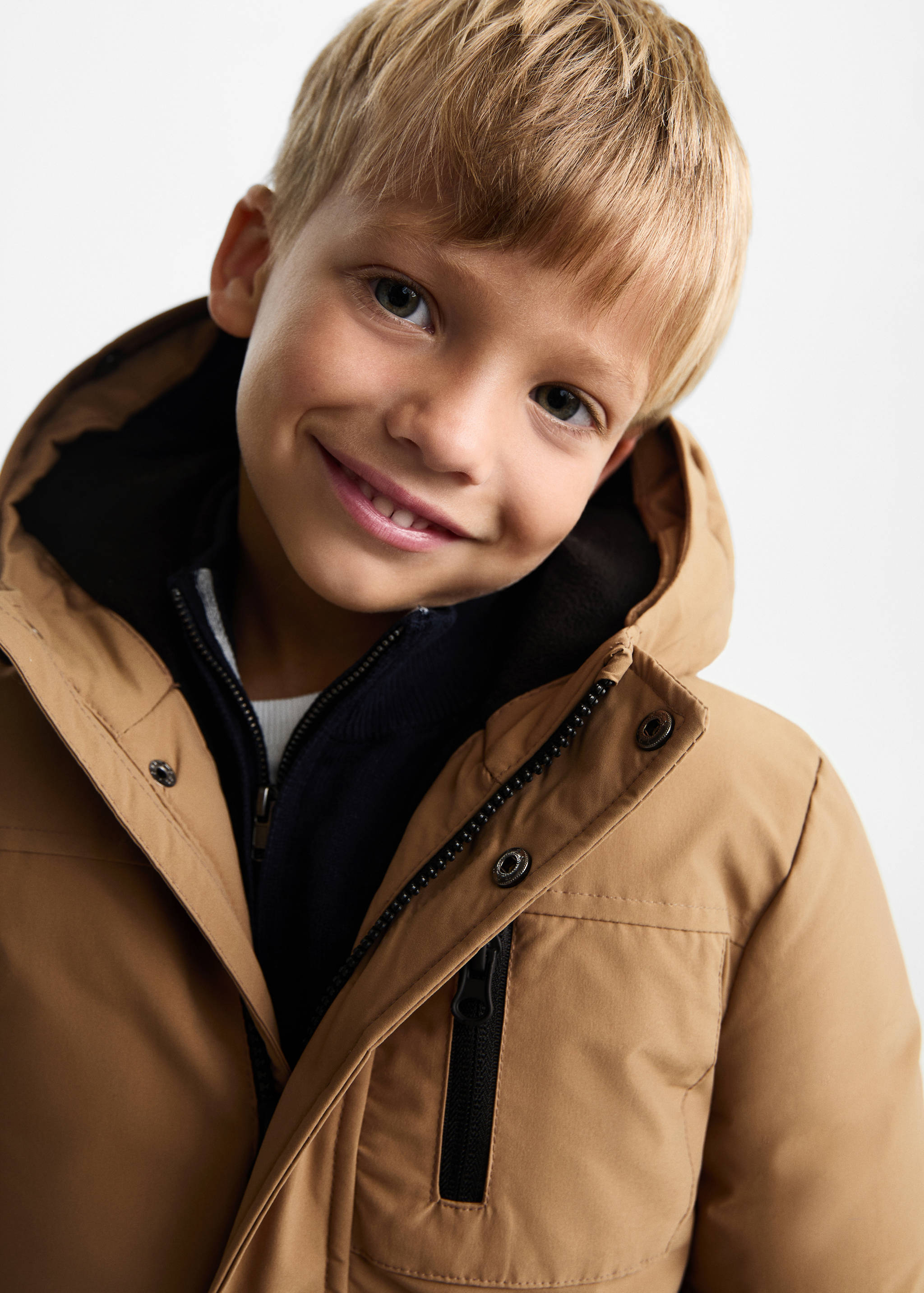 Fleece-lined quilted anorak - Medium plane