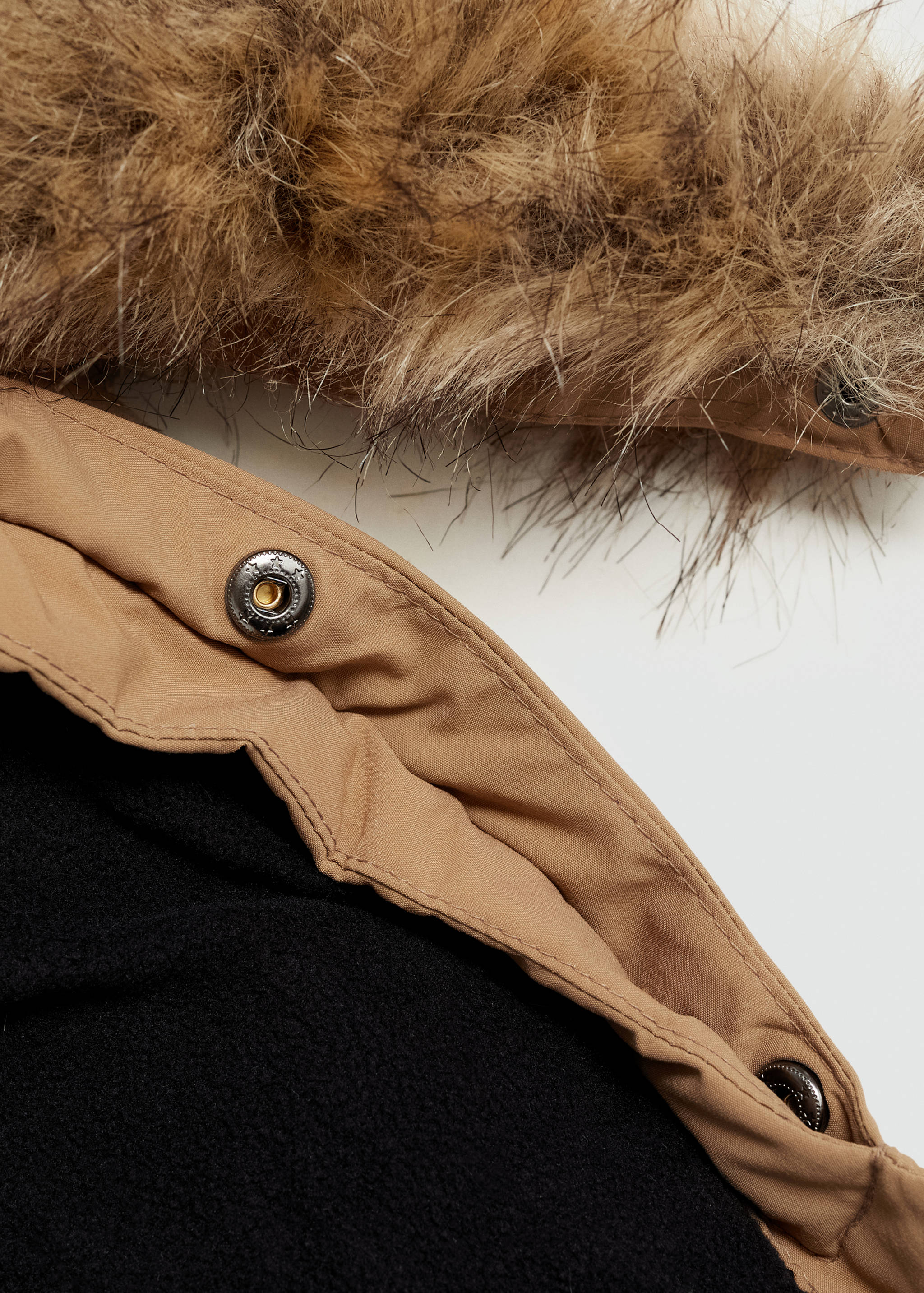 Fleece-lined quilted anorak - Details of the article 0