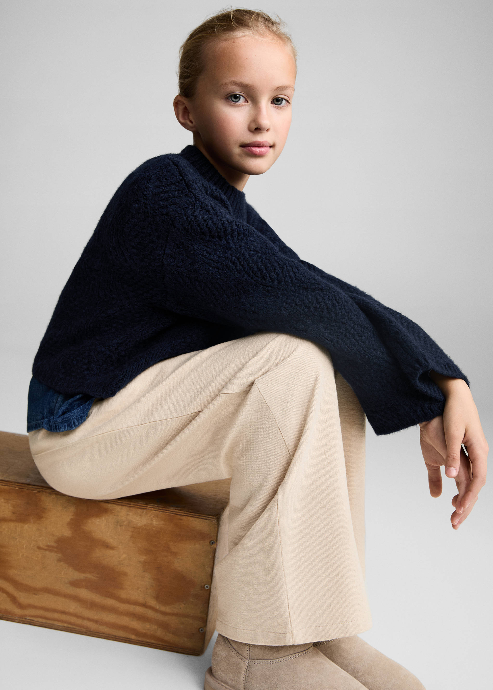 Pantalon wide leg coton - Plan moyen