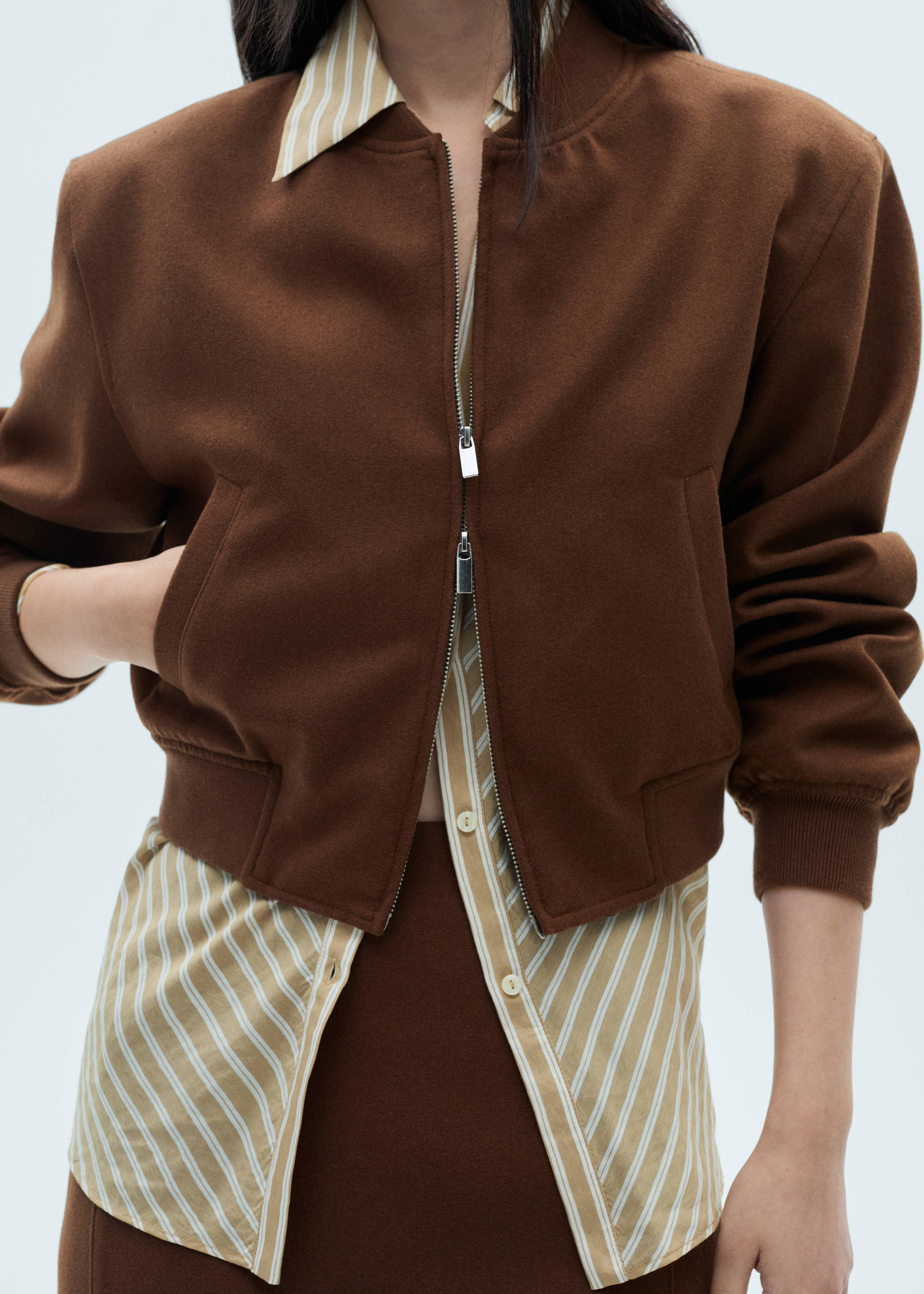 Wool bomber jacket - Details of the article 6