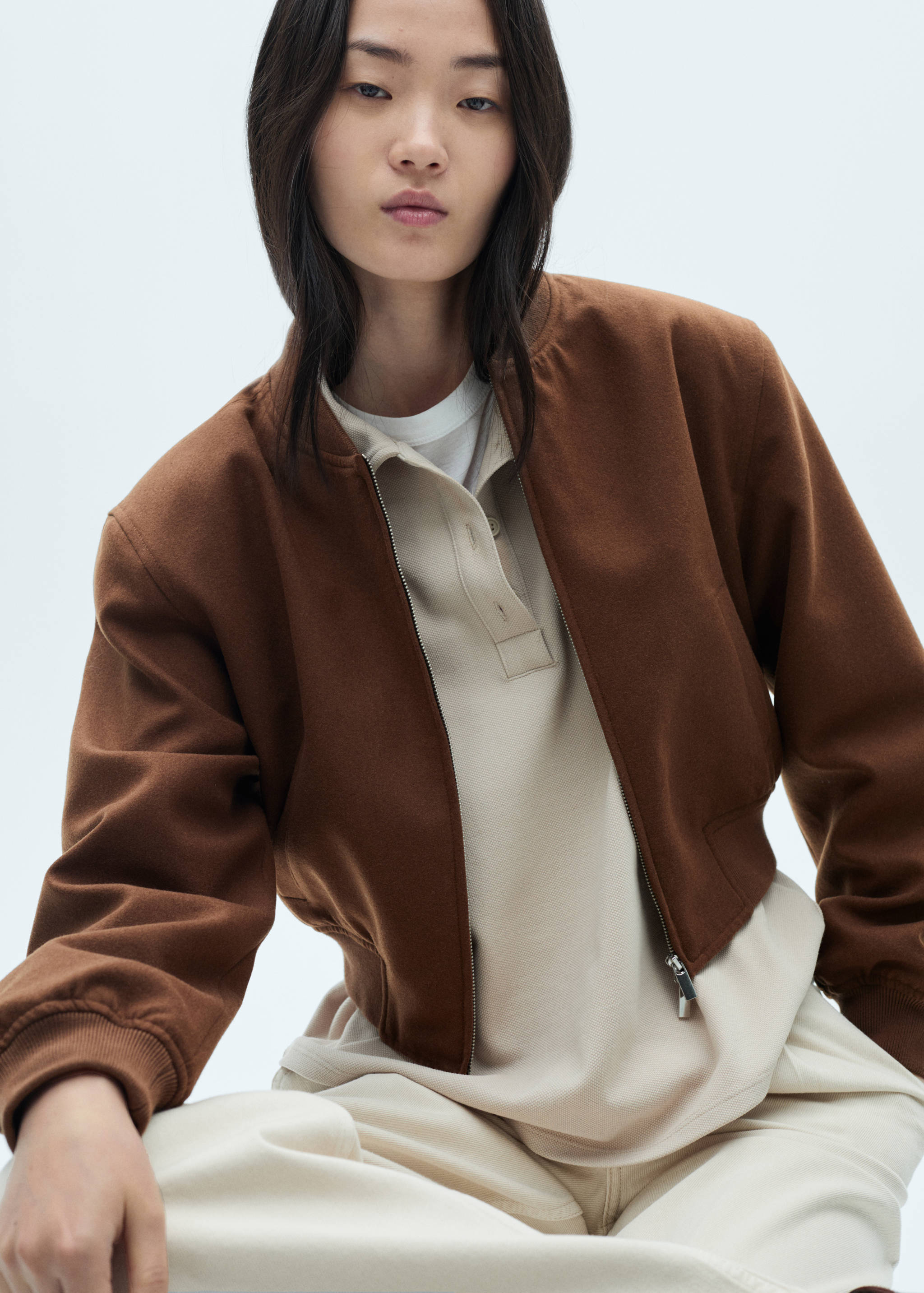 Wool bomber jacket - Details of the article 2