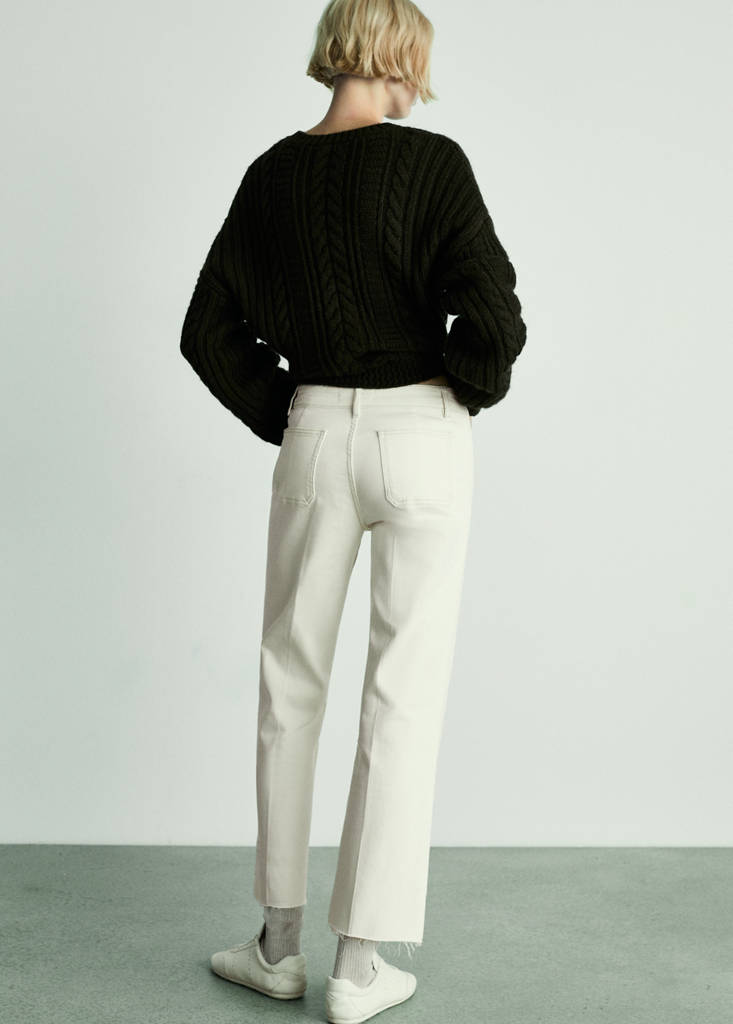 Flared cropped jeans with pockets — Off White