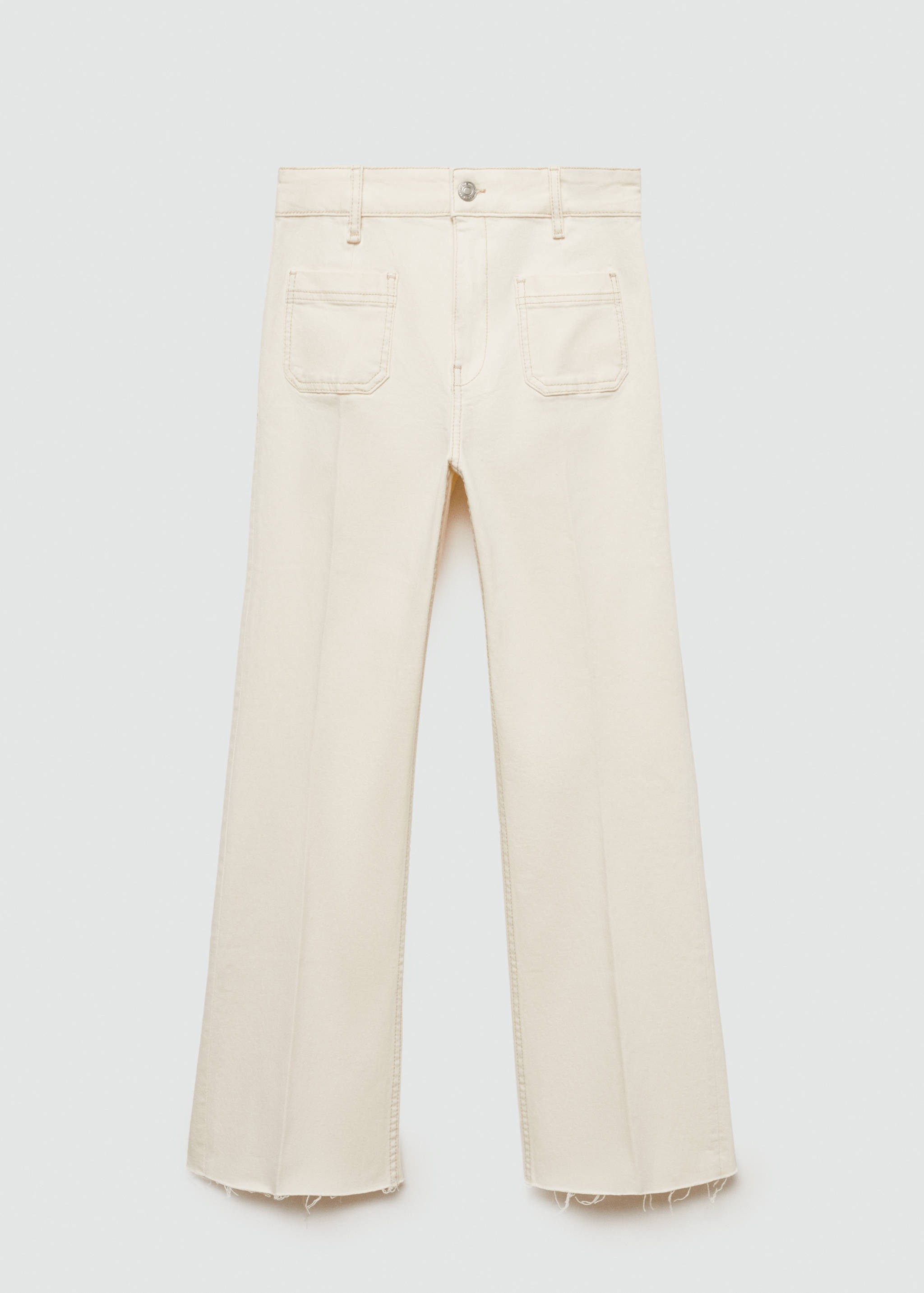 Flared cropped jeans with pockets - Article without model