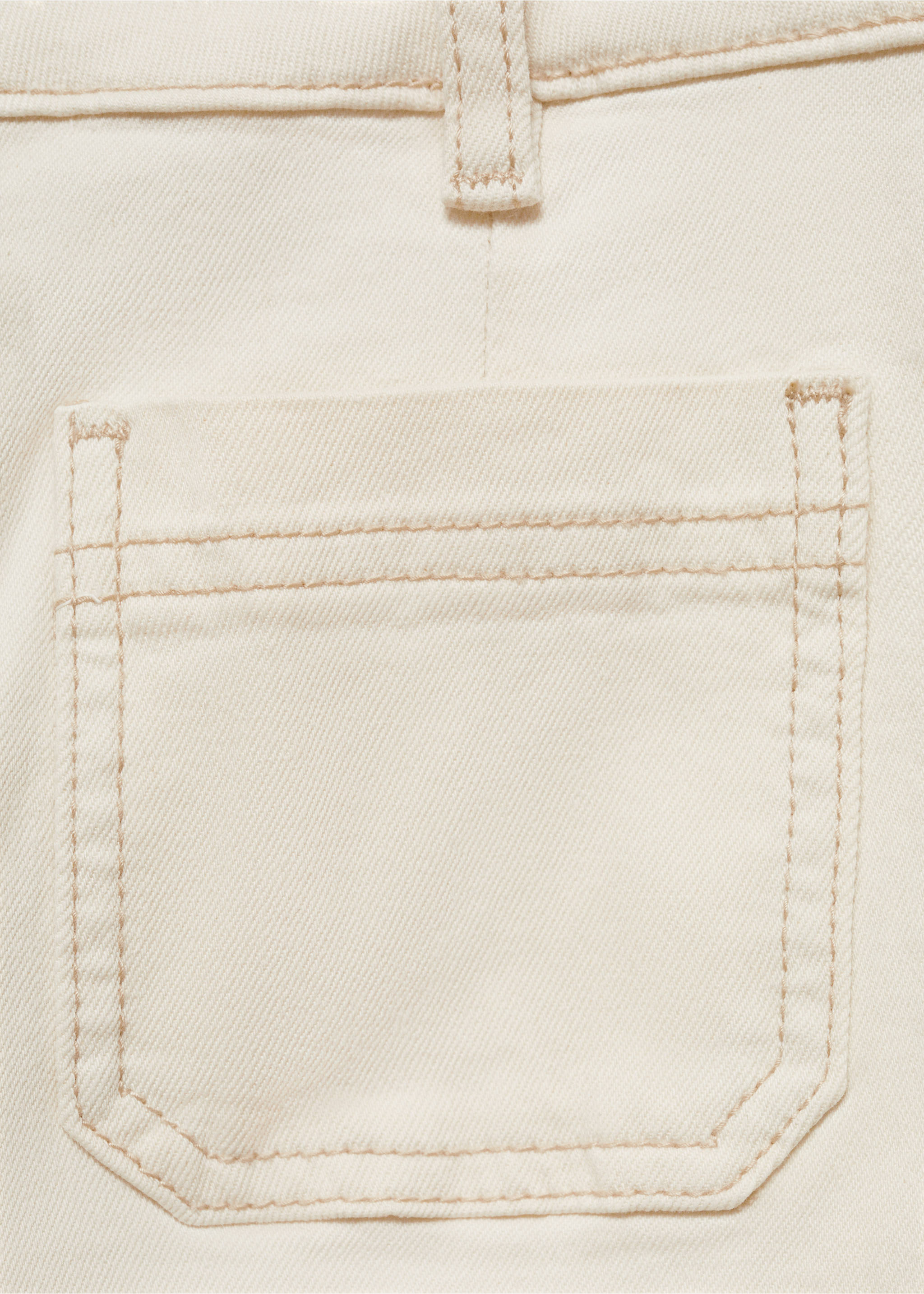 Flared cropped jeans with pockets - Details of the article 0, Off White. Ref: 77086738-00.