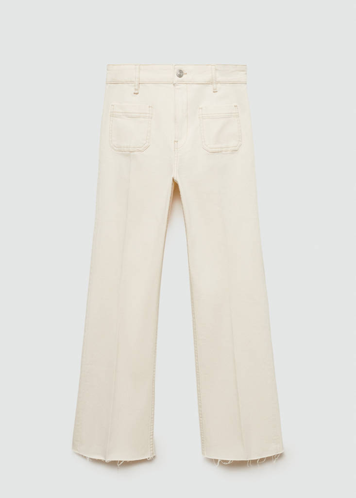 Flared cropped jeans with pockets — Off White