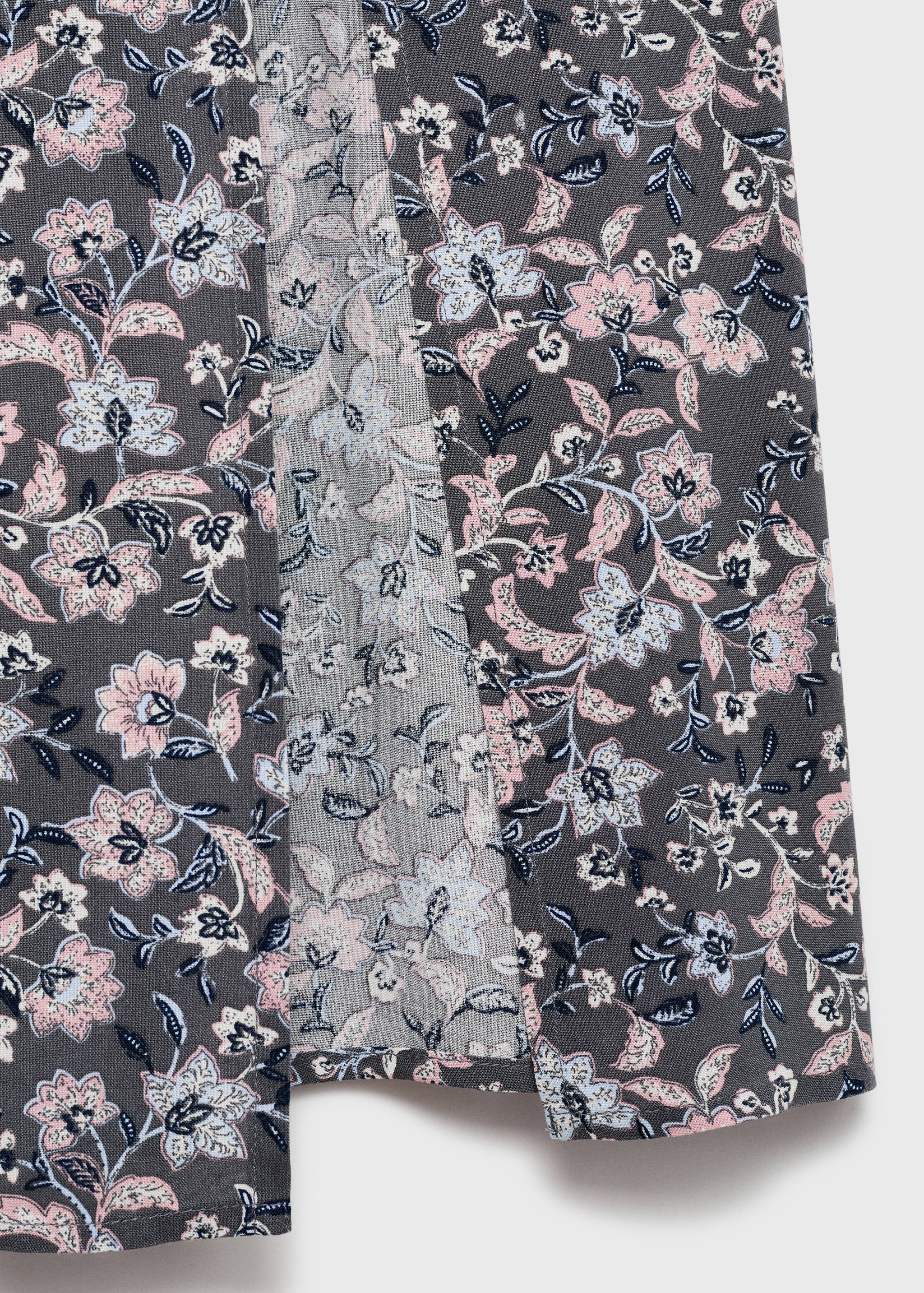 Slit floral skirt - Details of the article 8