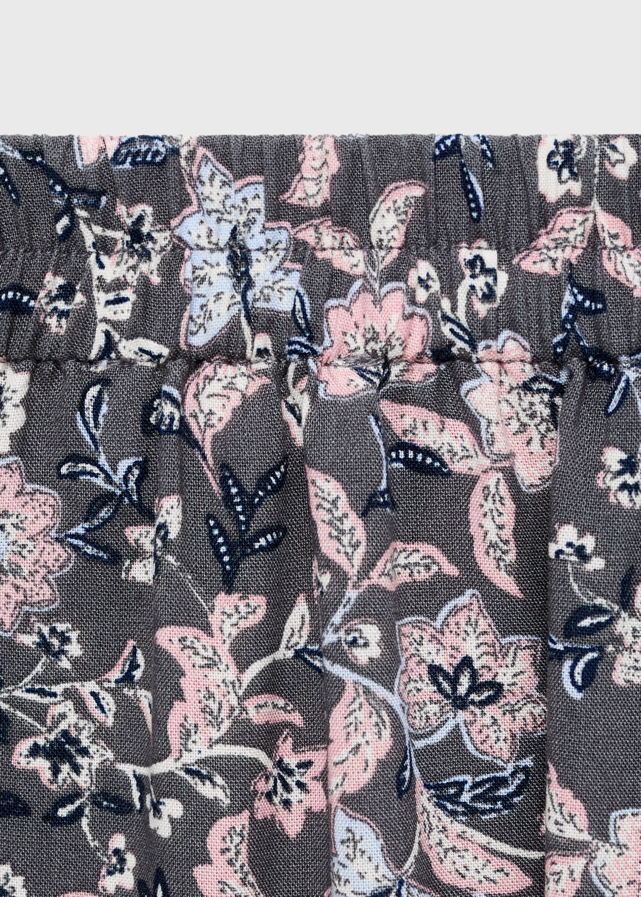 Slit floral skirt - Details of the article 0