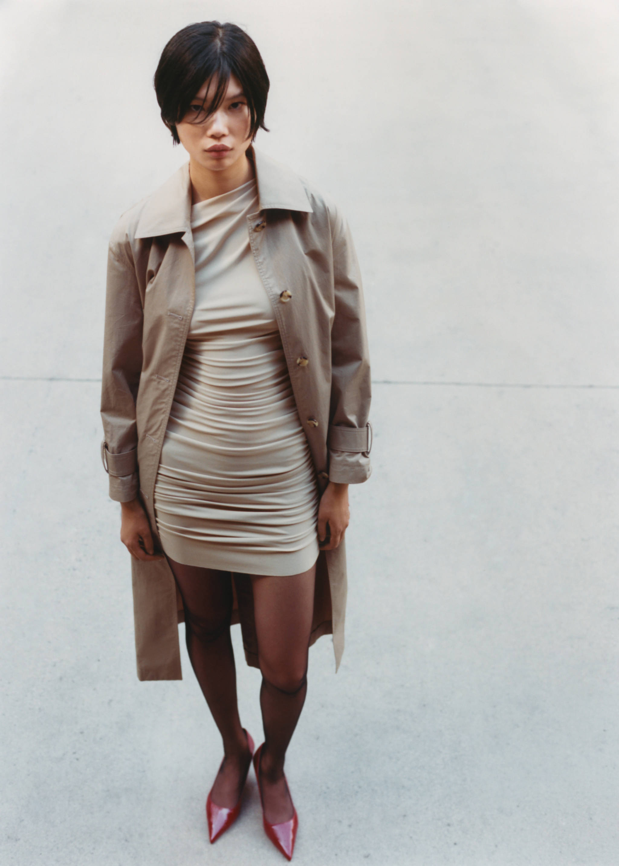 Asymmetrical pleated dress - Details of the article 7