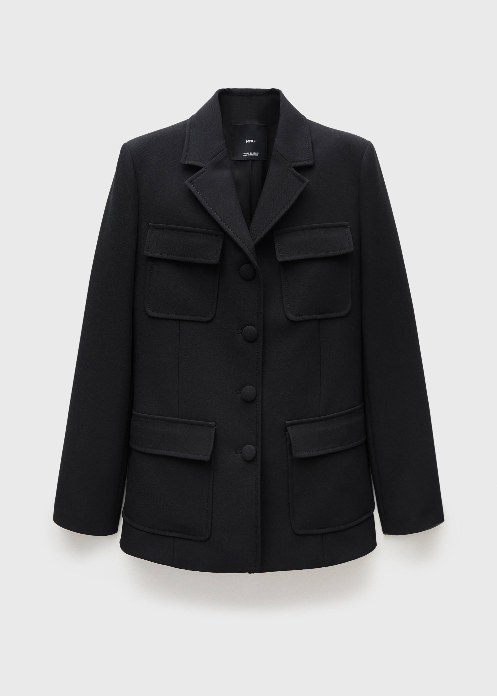 Jacket with belt and pockets - Article without model