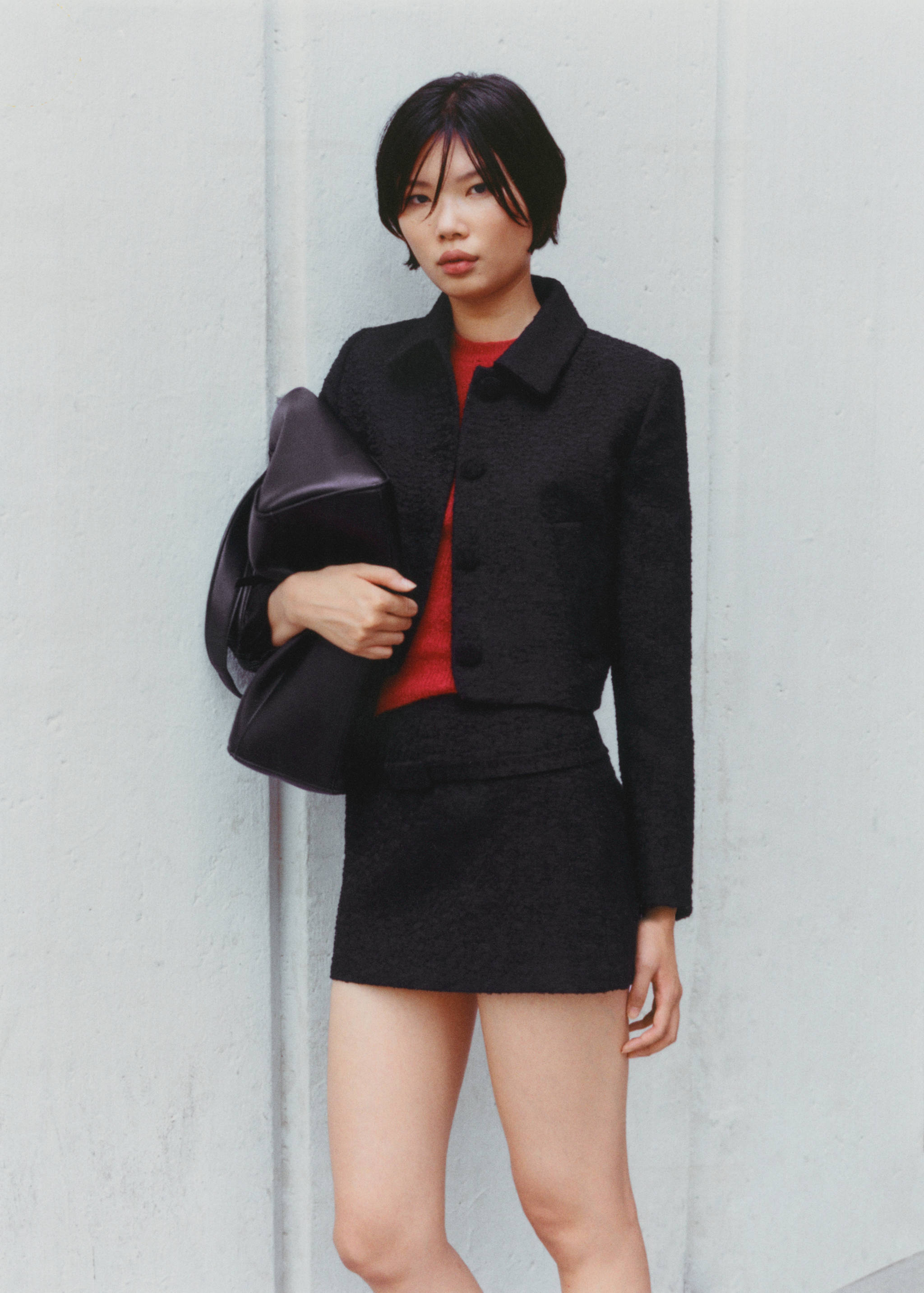 Tweed mini-skirt with decorative belt - Détail de l'article 6