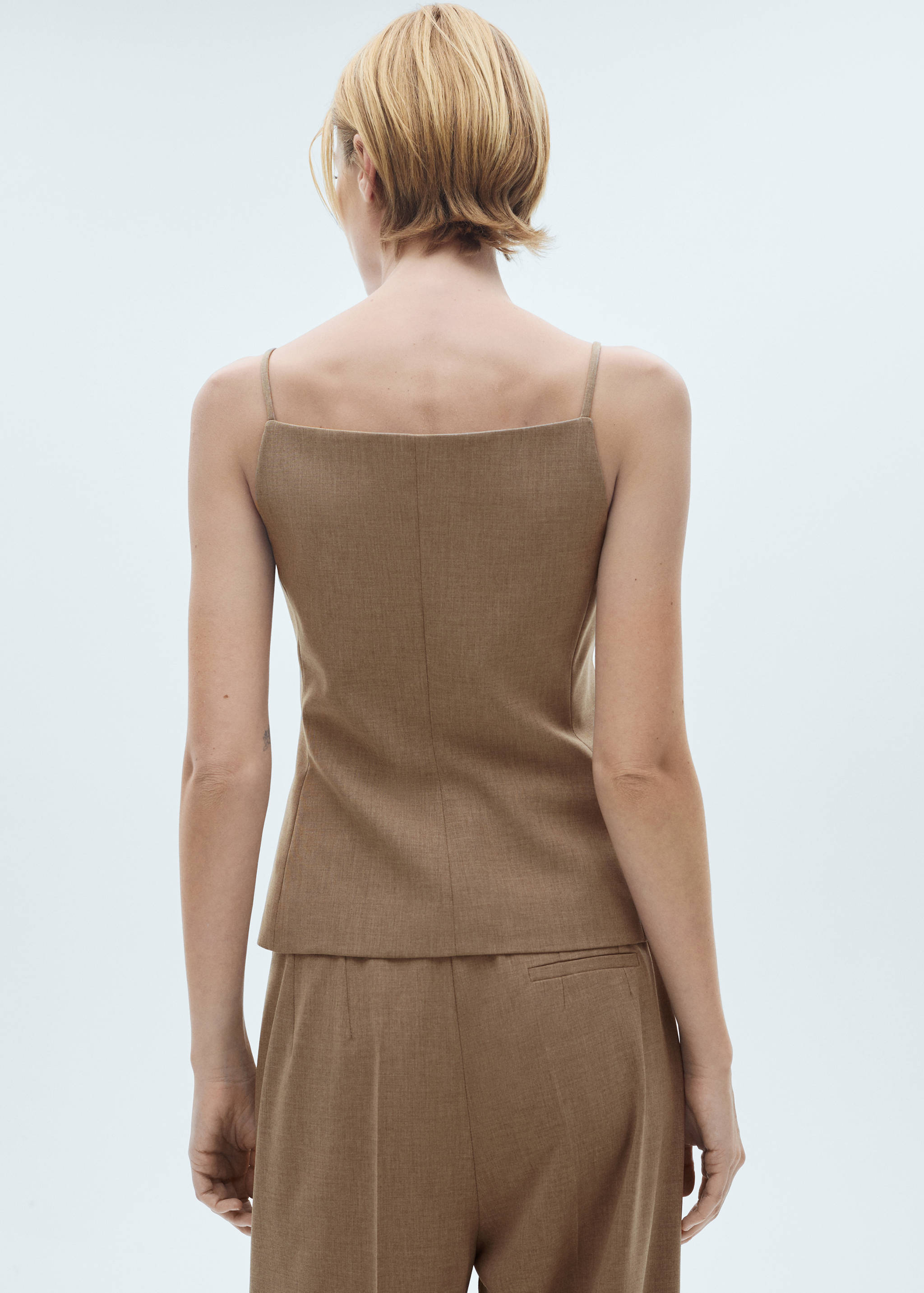 Chaleco traje lana - Reverso del artículo