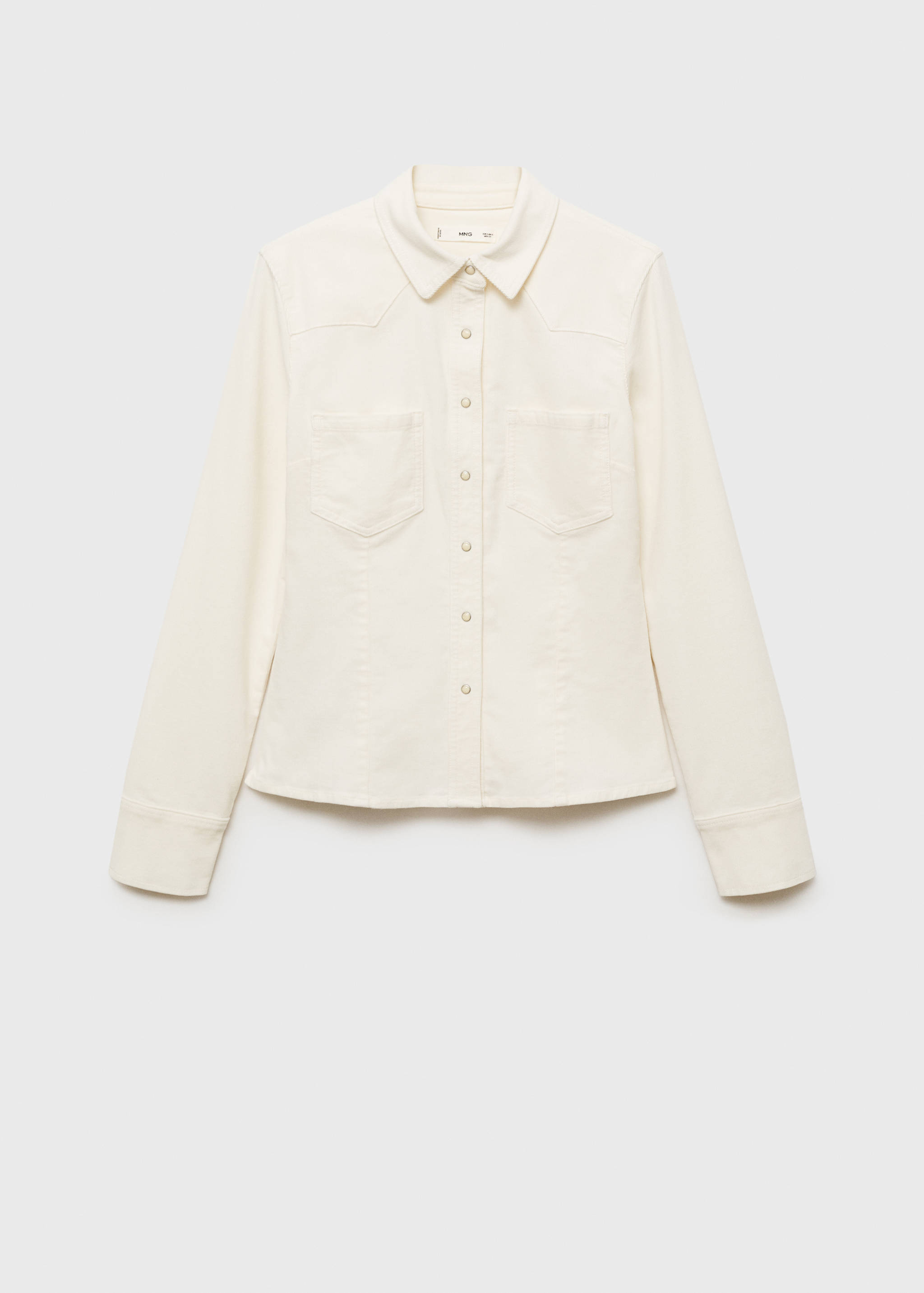 Micro-corduroy shirt with pockets - Article without model