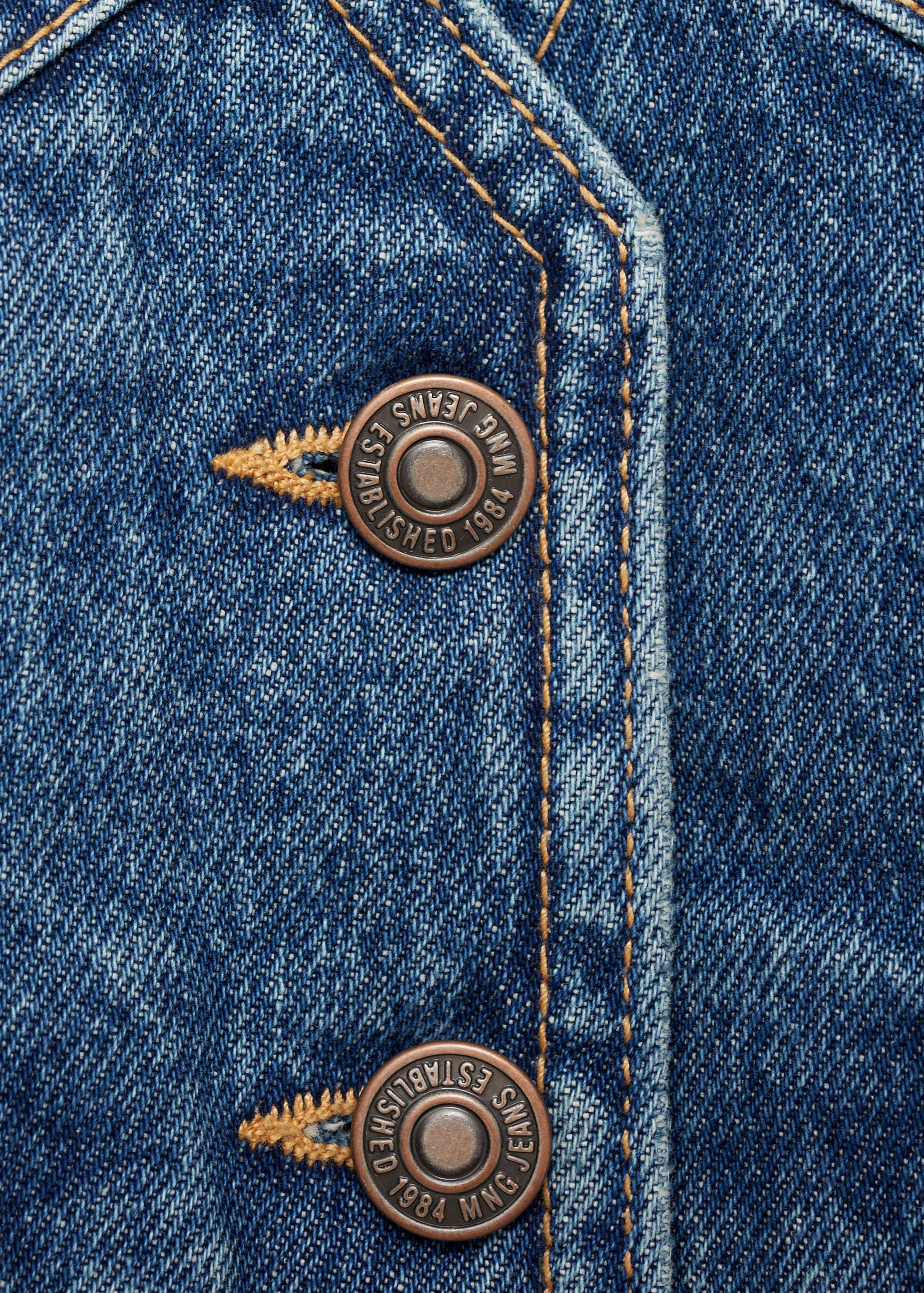 Denim waistcoat with contrast details - Details of the article 8